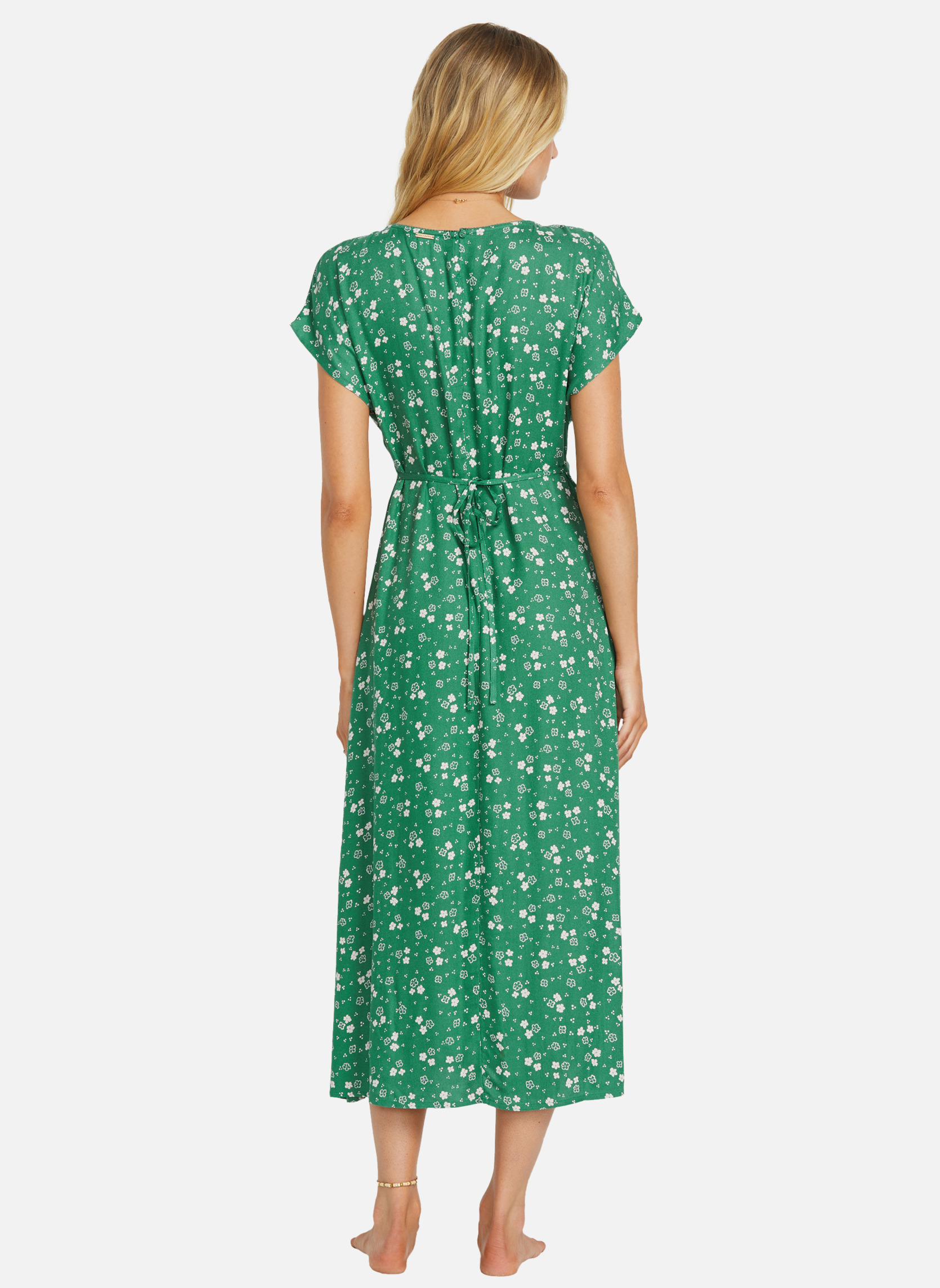 Robe Grace Femme Jaune, Vert, Marron - Jolie Robe De Soleil Occasion Très Bon état