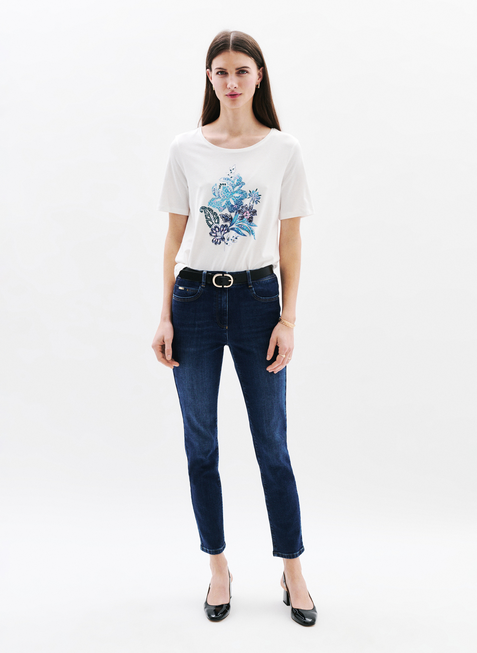 Caroll 251t-tiris1 T-Shirt A Maniche Lunghe Donna - Capo Basic In Cotone