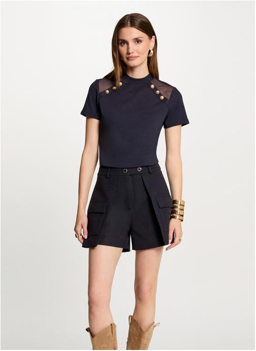 Morgan Tee-shirts 251-DILANO femme bleu