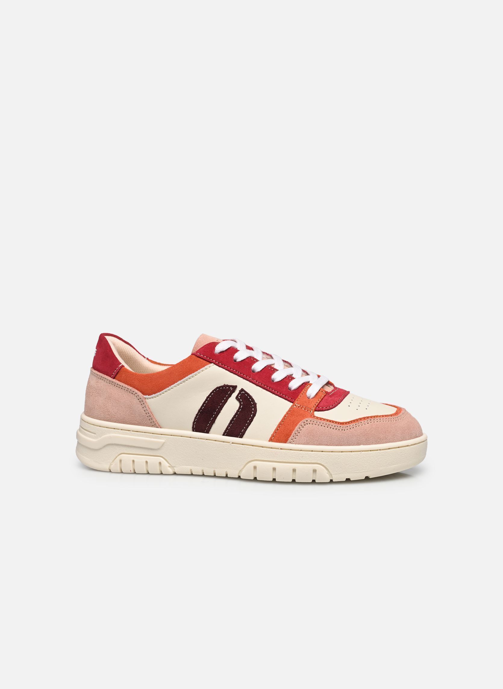 Lage sneakers Nora dames meerkleurig Odaje Lage sneakers Nora dames meerkleurig NUDE ORANGE BLANC
