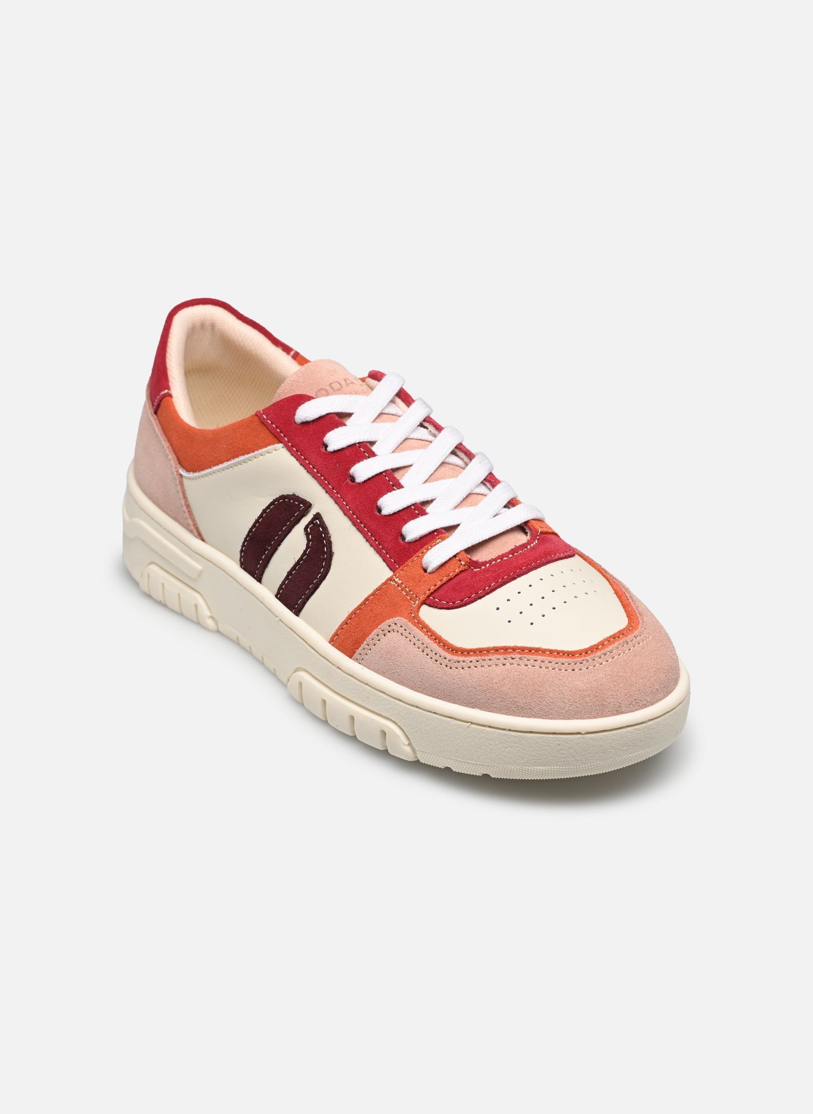 Lage sneakers Nora dames meerkleurig Odaje Lage sneakers Nora dames meerkleurig NUDE ORANGE BLANC