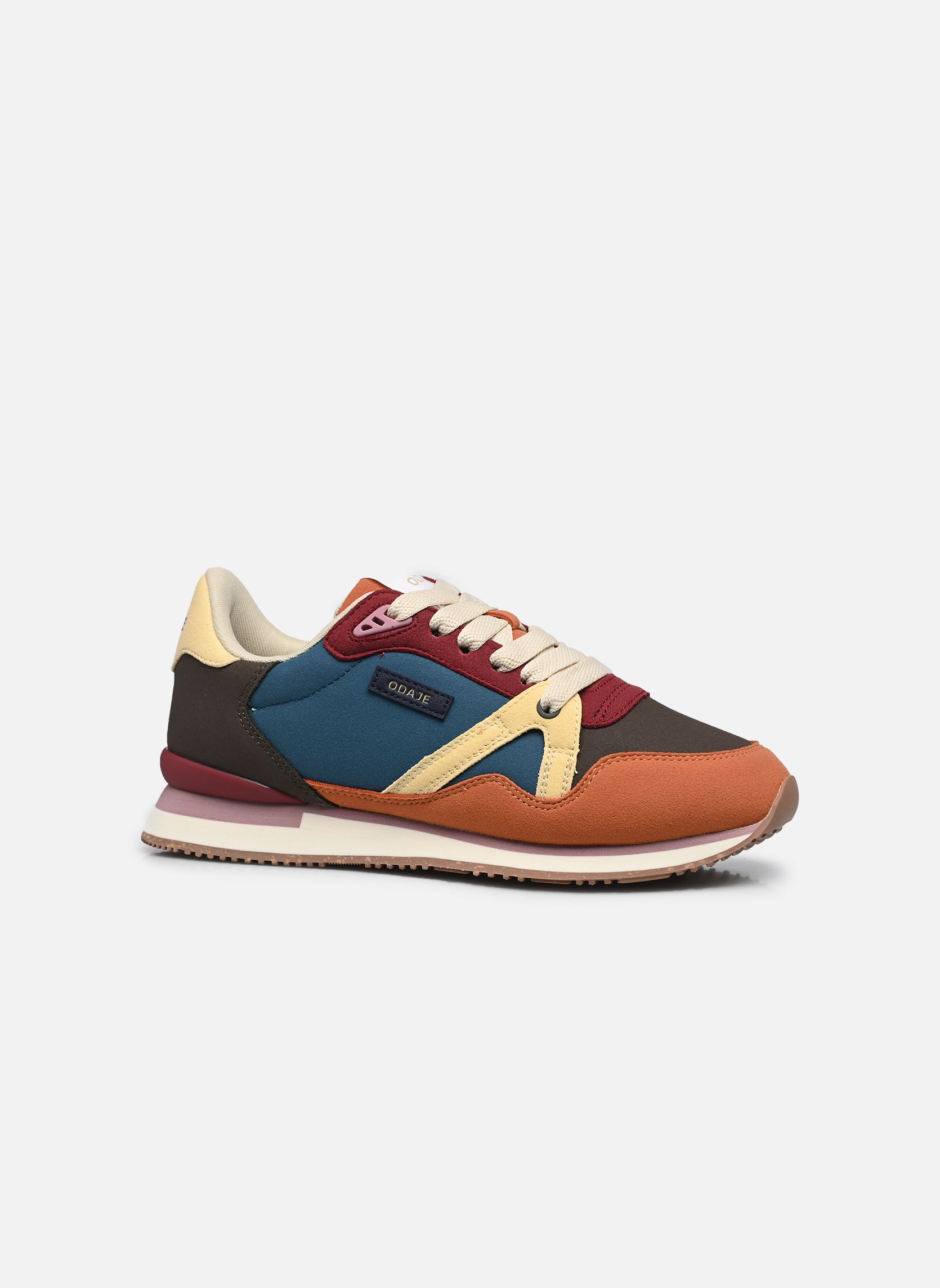 Sneakers Andrée dames meerkleurig Odaje Sneakers Andrée dames meerkleurig BRIQUE KAKI BORDEAUX