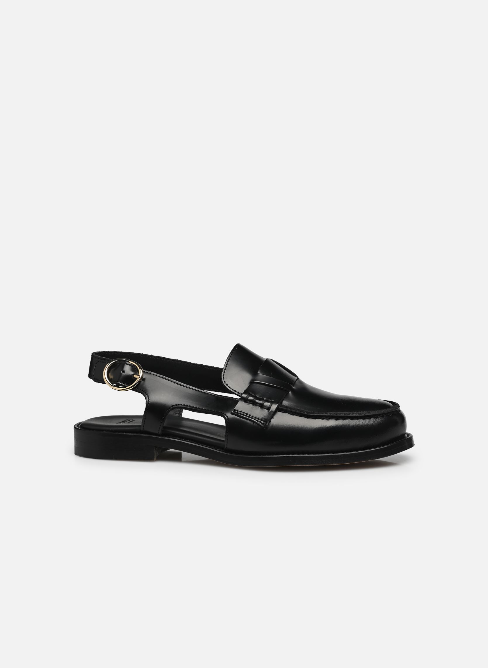 Mocassins Mangsa femme noir Odaje Mocassins Mangsa femme noir CUIR BOX NOIR