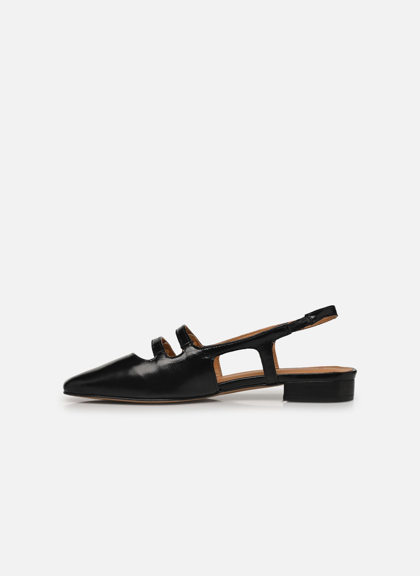 Pumps mit Riemchen Soli damen schwarz Odaje Pumps mit Riemchen Soli damen schwarz CUIR PLISSÉ NOIR