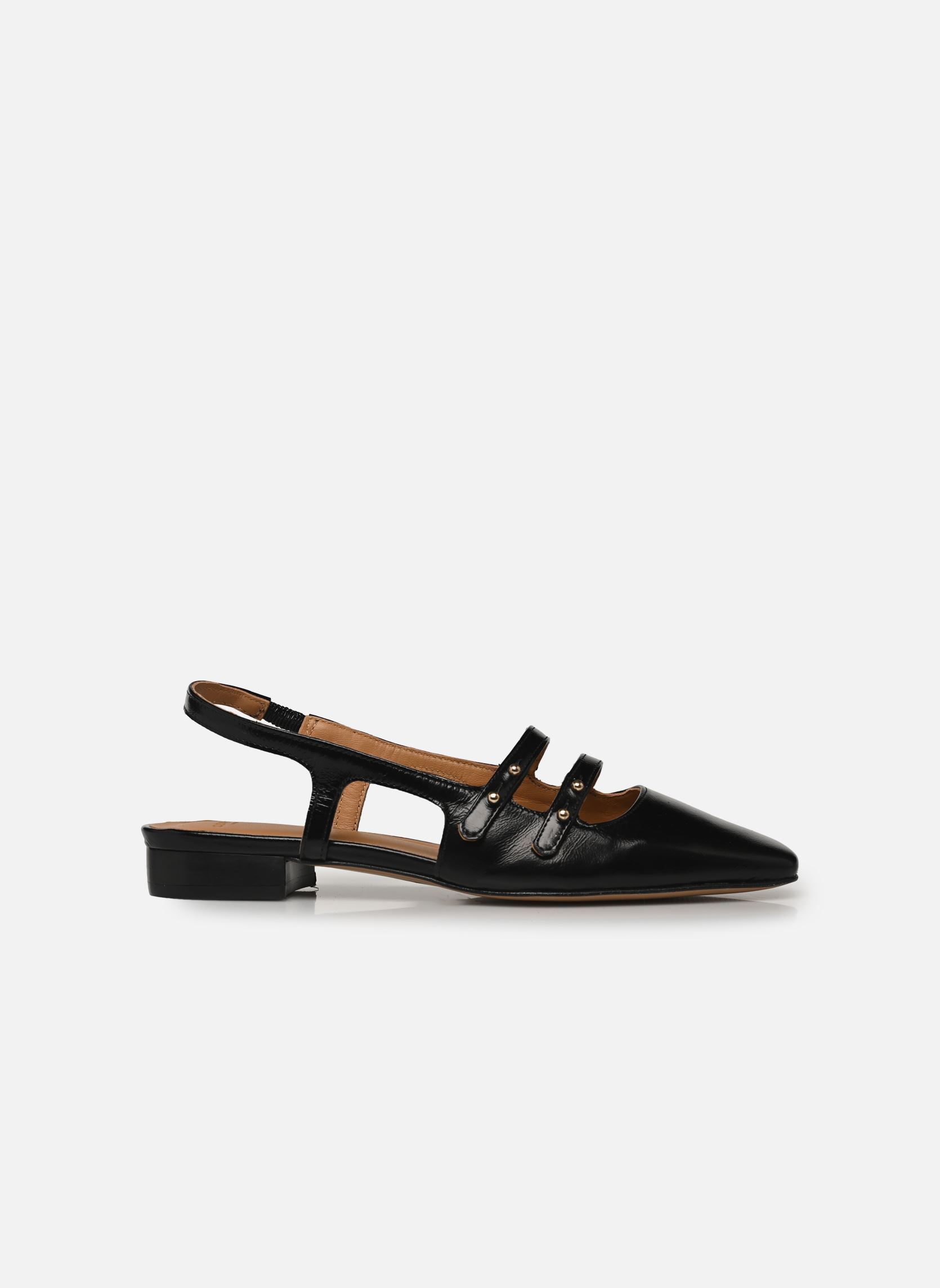 Pumps mit Riemchen Soli damen schwarz Odaje Pumps mit Riemchen Soli damen schwarz CUIR PLISSÉ NOIR