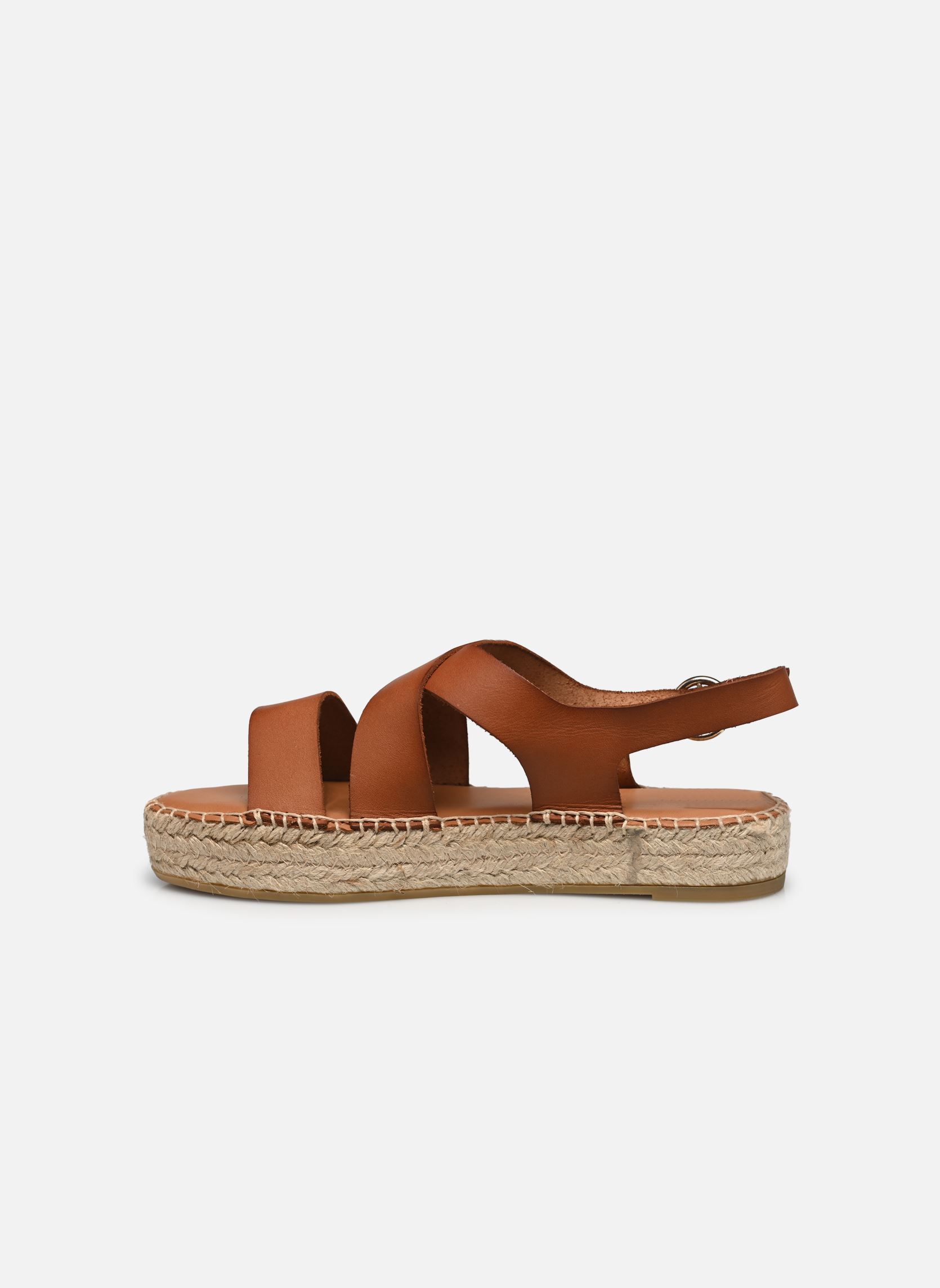 Espadrillas con zeppa e plateau Chantal donna marrone Odaje Espadrillas con zeppa e plateau Chantal donna marrone CUIR COGNAC