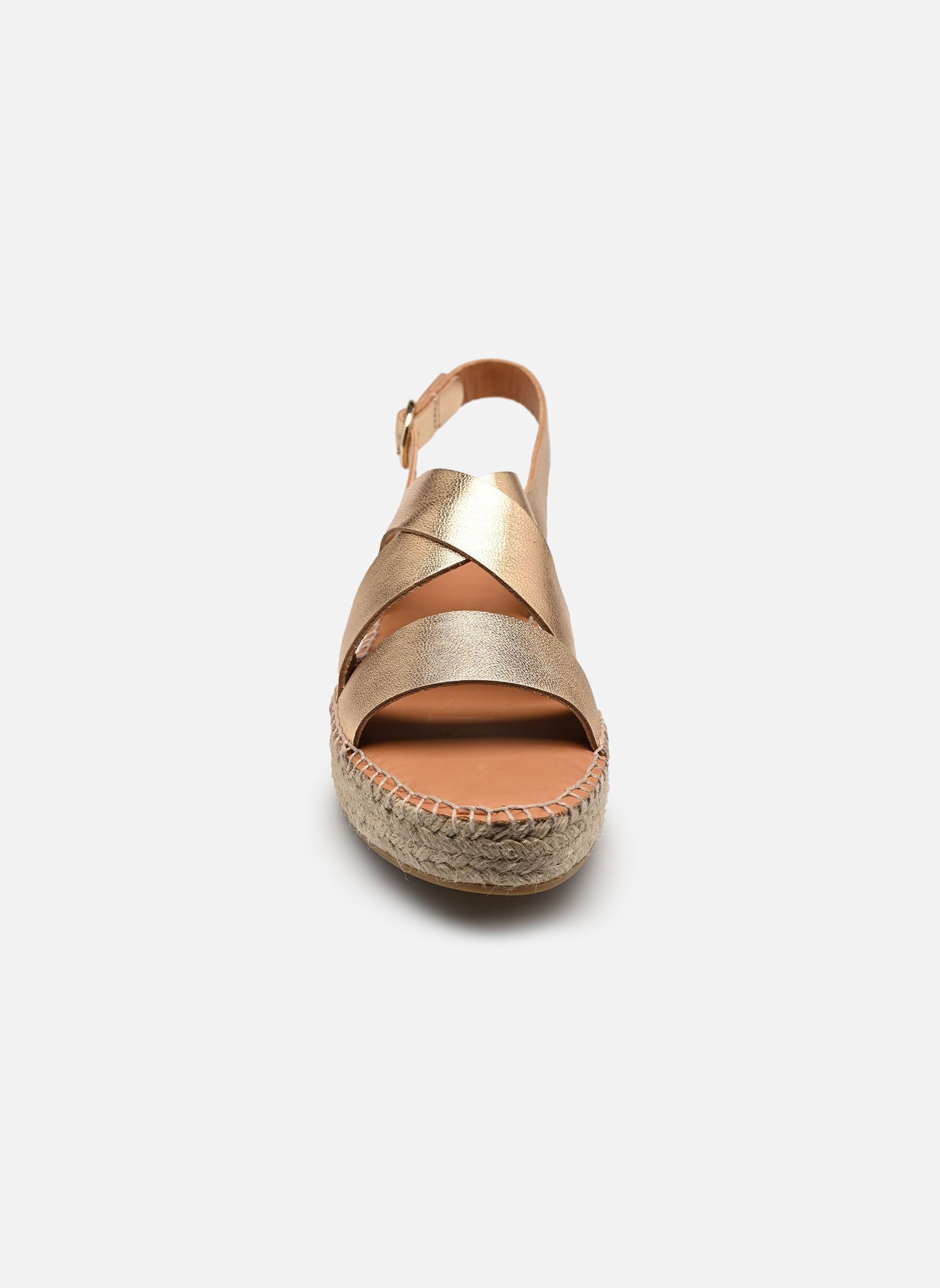 Keil- und Plateau-Espadrilles Chantal damen gold und bronze Odaje Keil- und Plateau-Espadrilles Chantal damen gold und bronze CUIR DORÉ