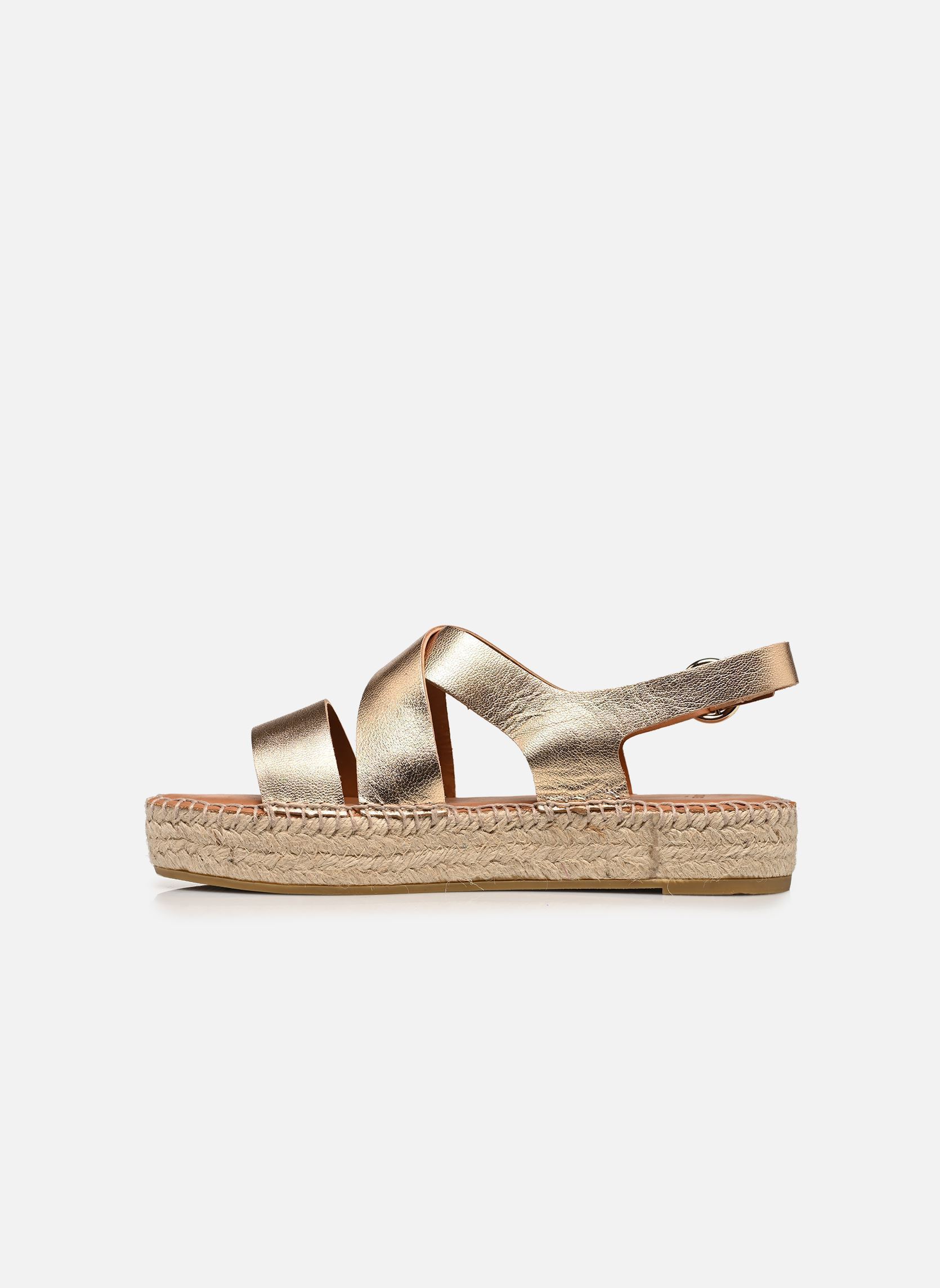 Keil- und Plateau-Espadrilles Chantal damen gold und bronze Odaje Keil- und Plateau-Espadrilles Chantal damen gold und bronze CUIR DORÉ