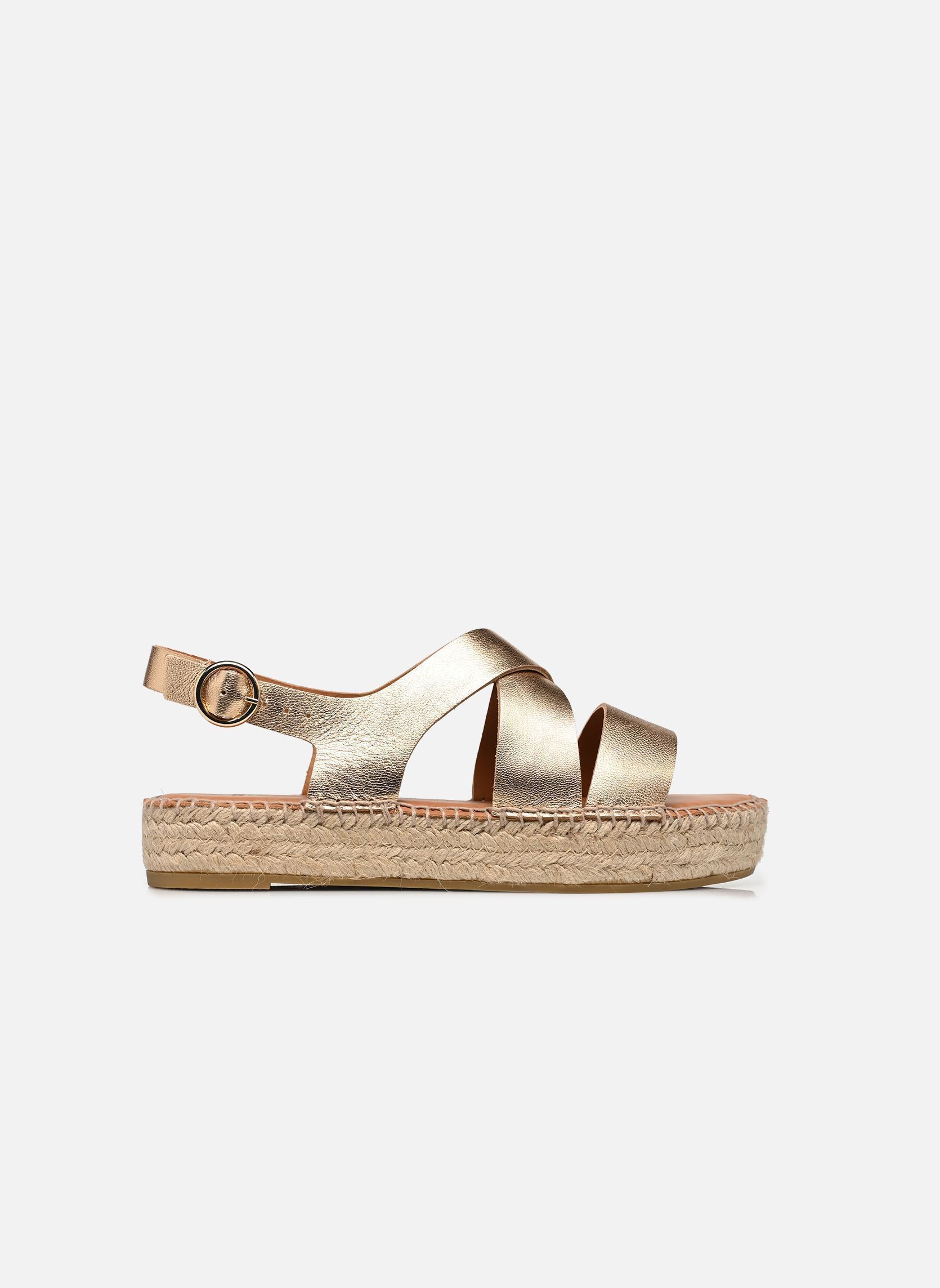 Keil- und Plateau-Espadrilles Chantal damen gold und bronze Odaje Keil- und Plateau-Espadrilles Chantal damen gold und bronze CUIR DORÉ