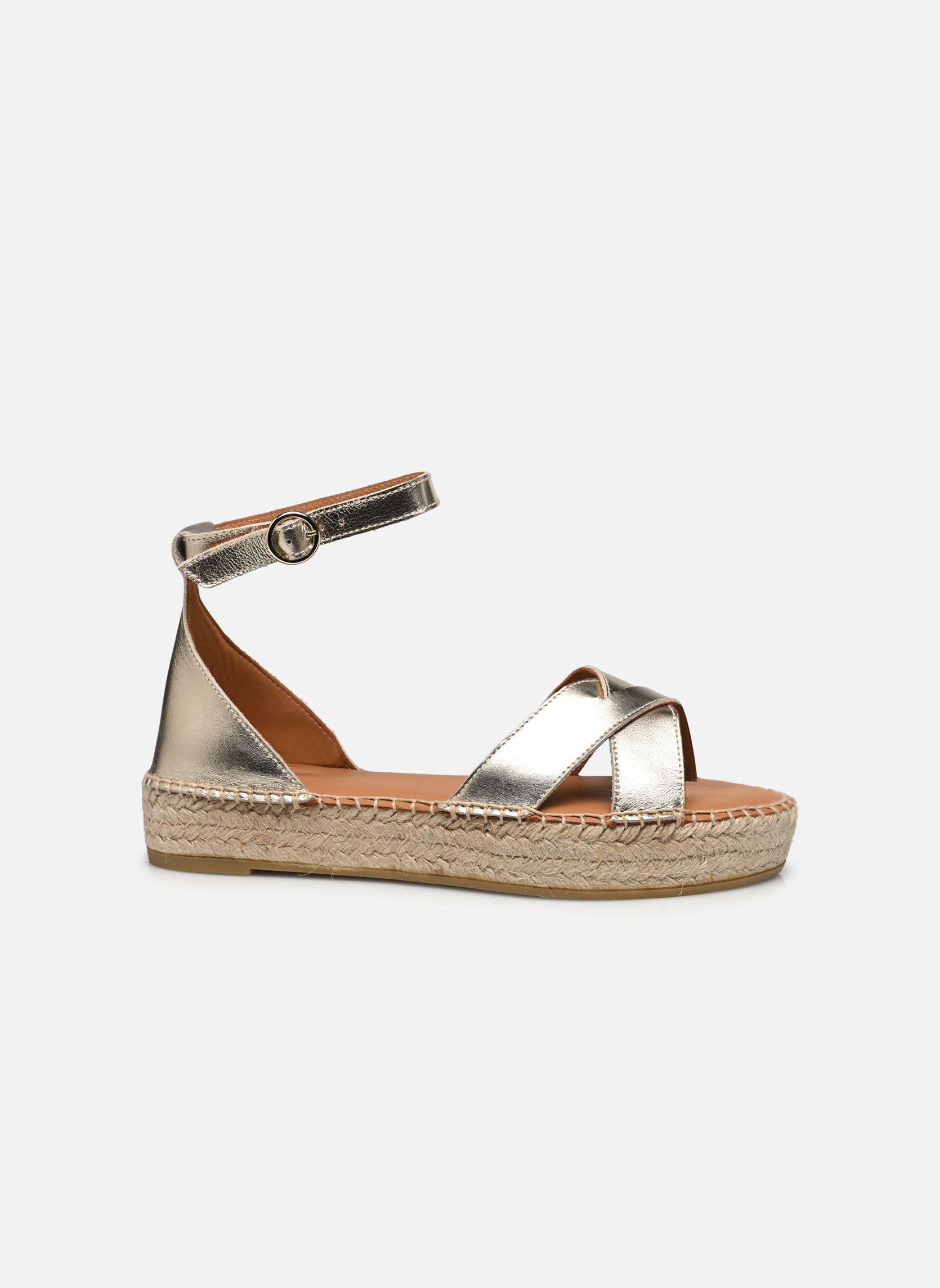 Espadrillas con zeppa e plateau Catherine donna oro e bronzo Odaje Espadrillas con zeppa e plateau Catherine donna oro e bronzo CUIR GRAINÉ CHAMPAGNE