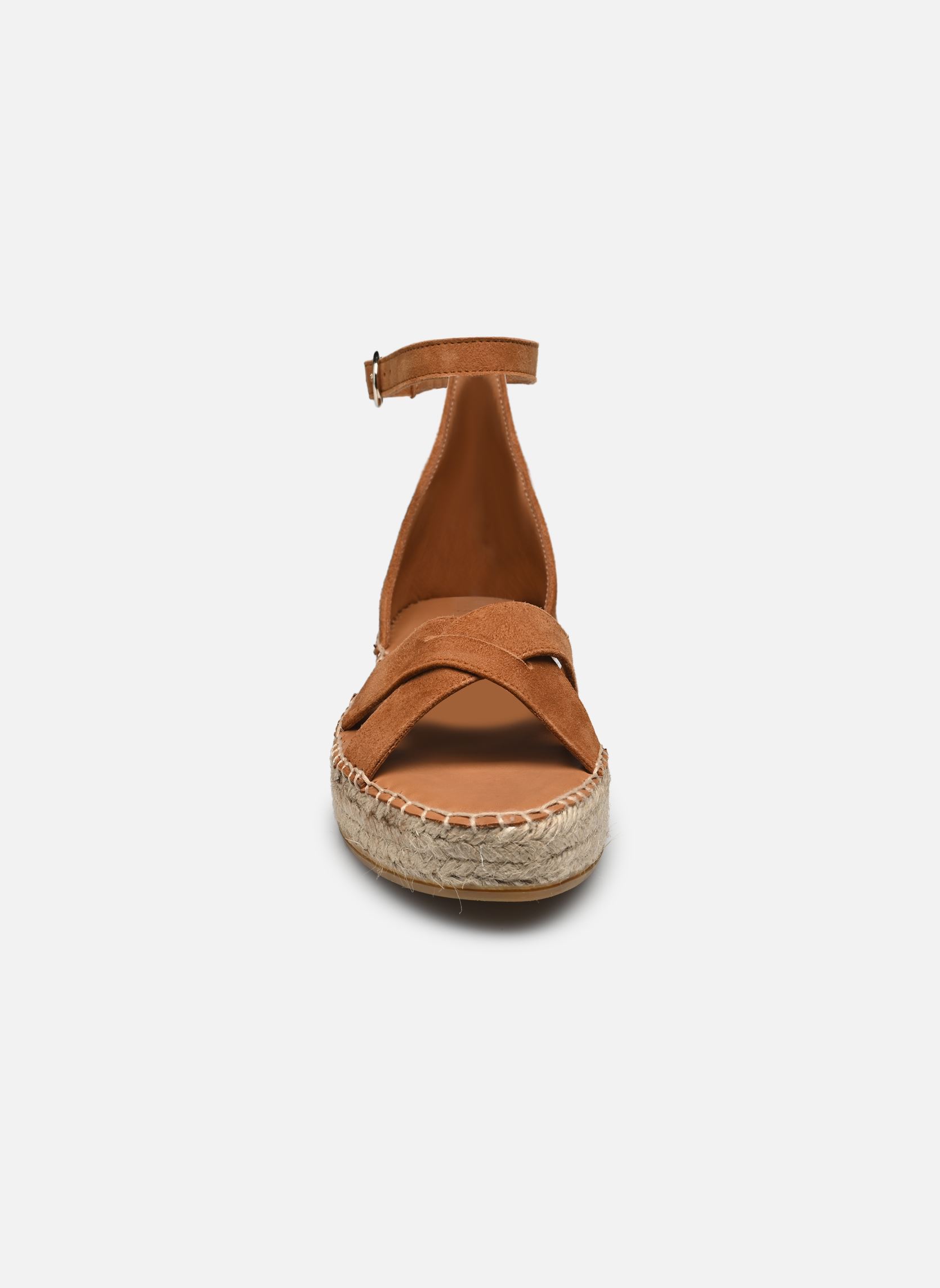 Espadrillas con zeppa e plateau Catherine donna marrone Odaje Espadrillas con zeppa e plateau Catherine donna marrone SUÈDE COGNAC