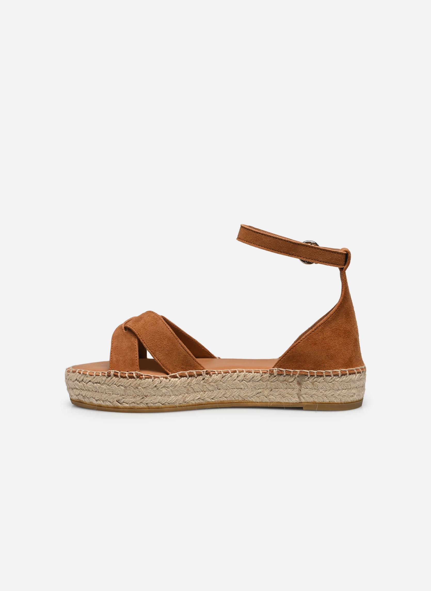 Espadrillas con zeppa e plateau Catherine donna marrone Odaje Espadrillas con zeppa e plateau Catherine donna marrone SUÈDE COGNAC