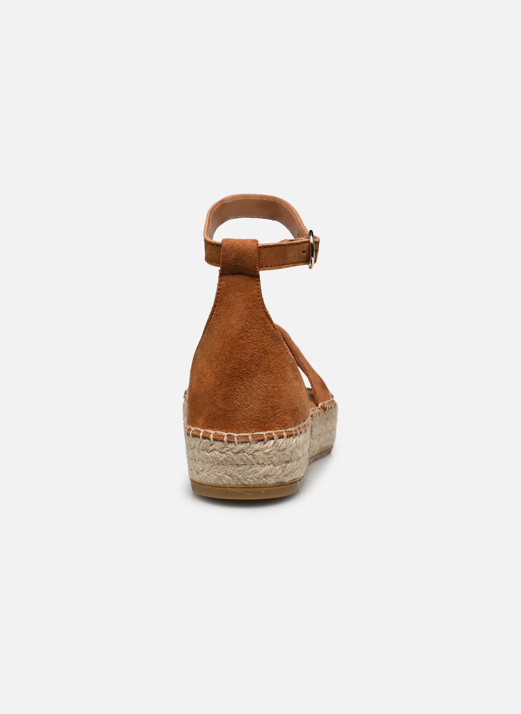 Espadrillas con zeppa e plateau Catherine donna marrone Odaje Espadrillas con zeppa e plateau Catherine donna marrone SUÈDE COGNAC