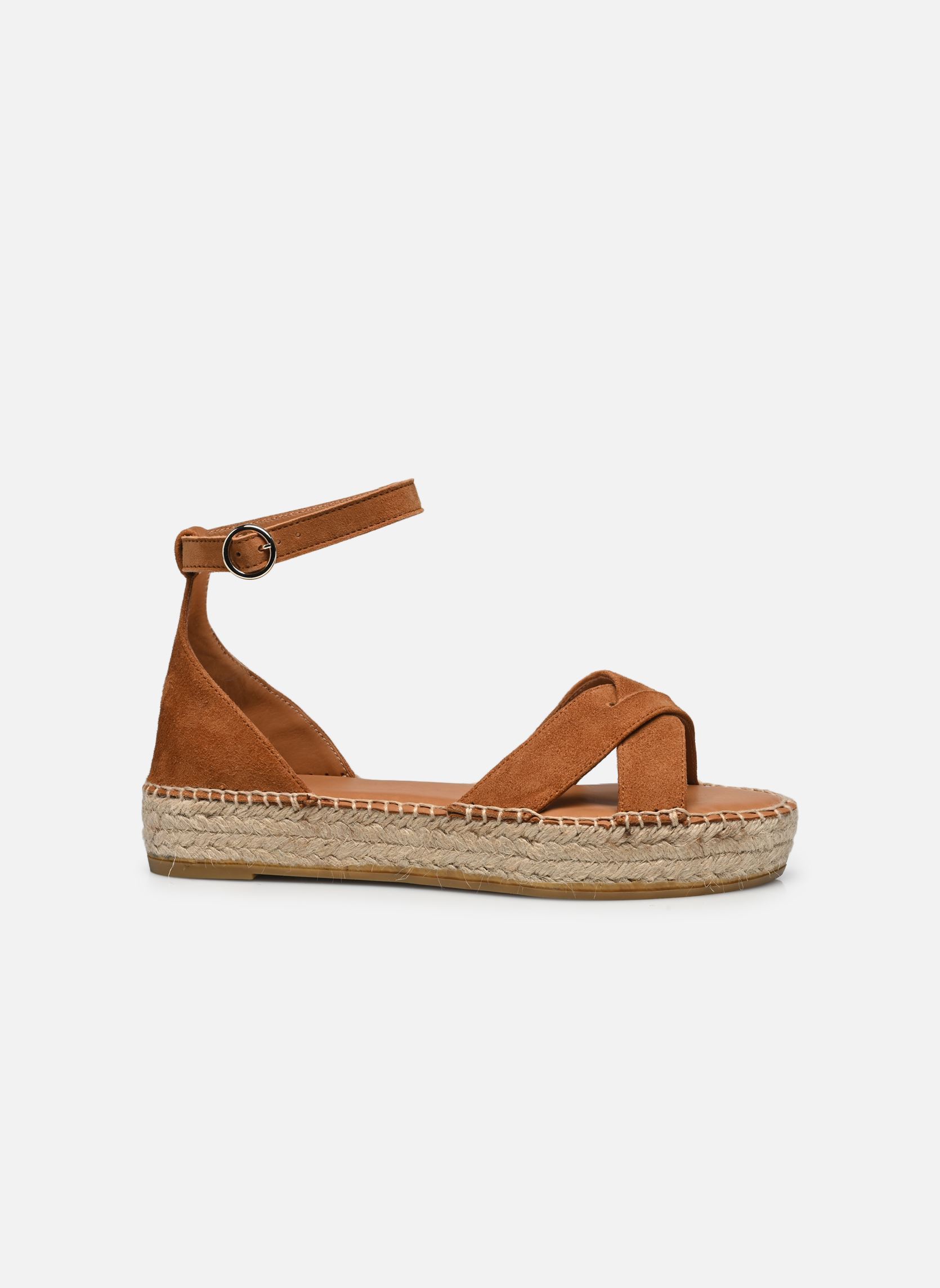 Espadrillas con zeppa e plateau Catherine donna marrone Odaje Espadrillas con zeppa e plateau Catherine donna marrone SUÈDE COGNAC