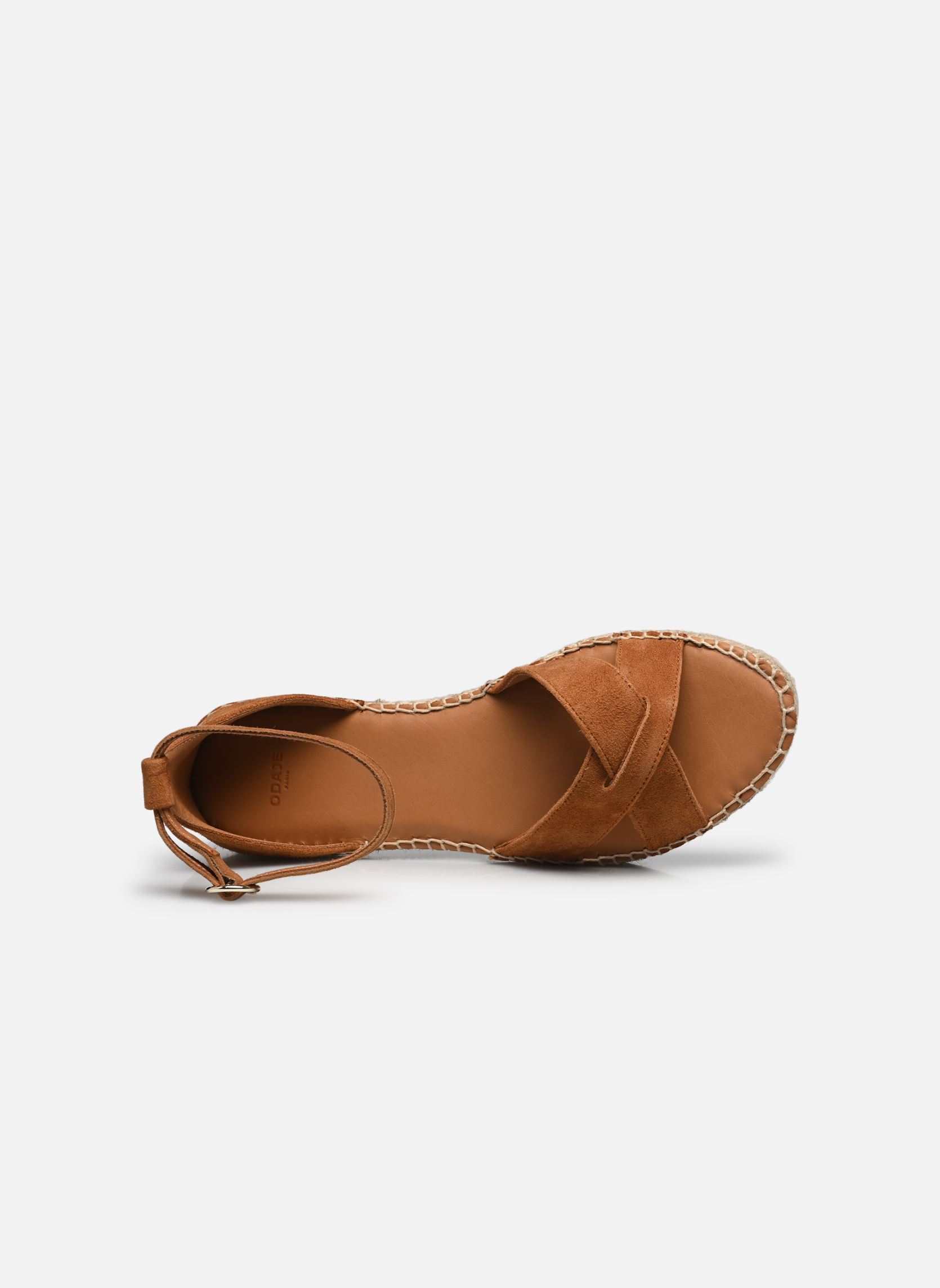 Espadrillas con zeppa e plateau Catherine donna marrone Odaje Espadrillas con zeppa e plateau Catherine donna marrone SUÈDE COGNAC