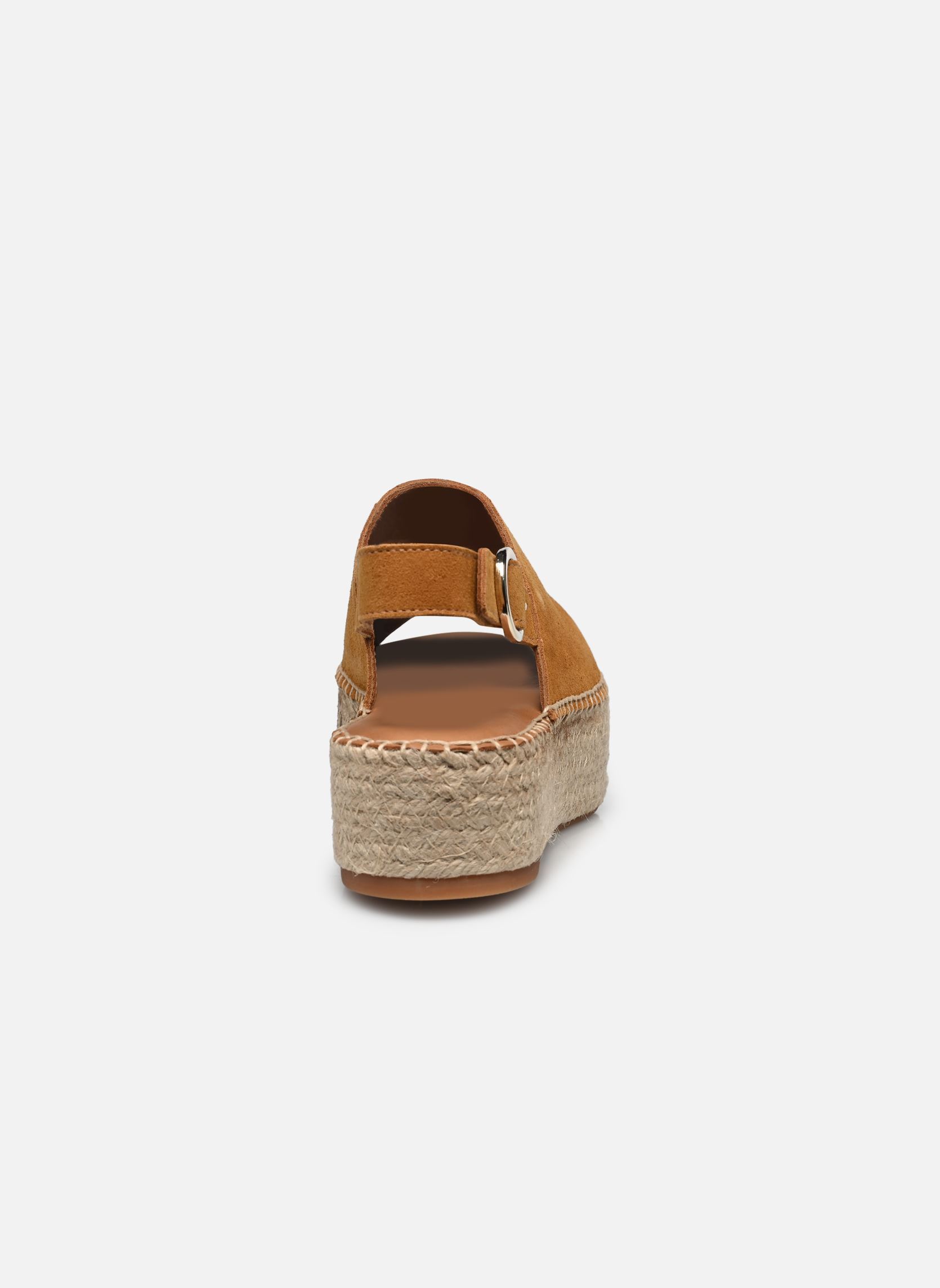 Espadrilles met sleehak en plateau Maya dames bruin Odaje Espadrilles met sleehak en plateau Maya dames bruin SUÈDE AMBRE