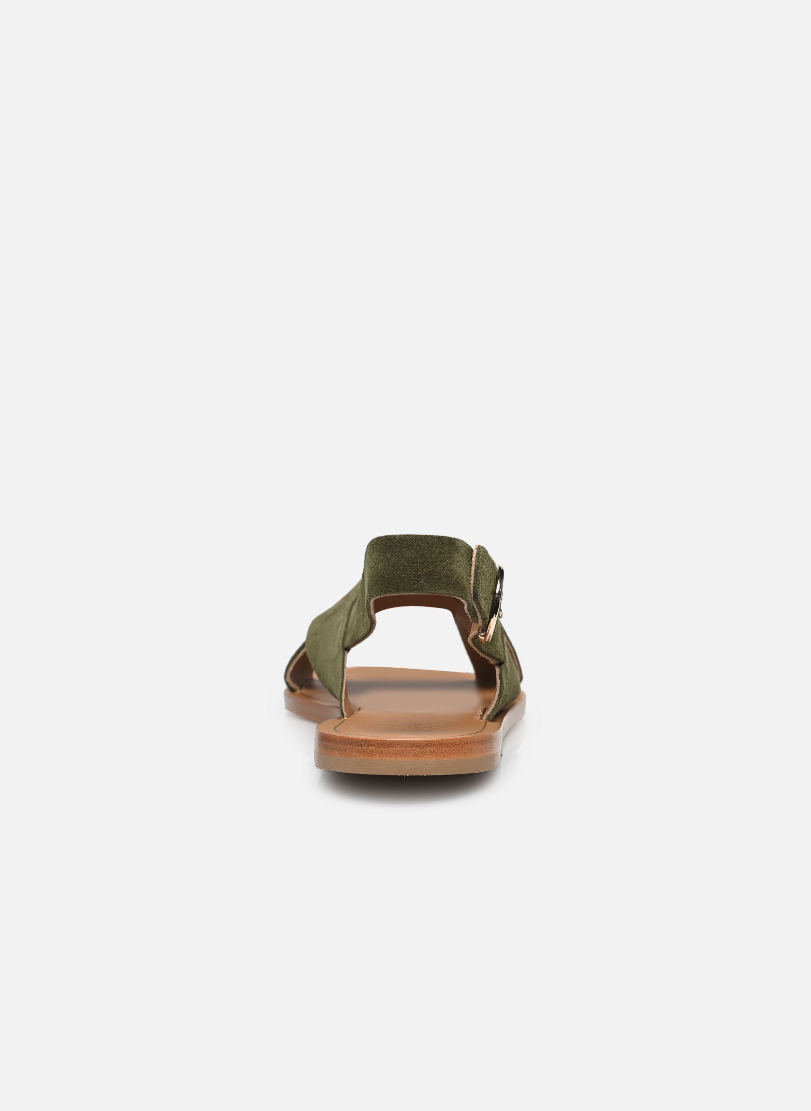 Platte sandalen Paloma dames groen Odaje Platte sandalen Paloma dames groen SUÈDE KAKI