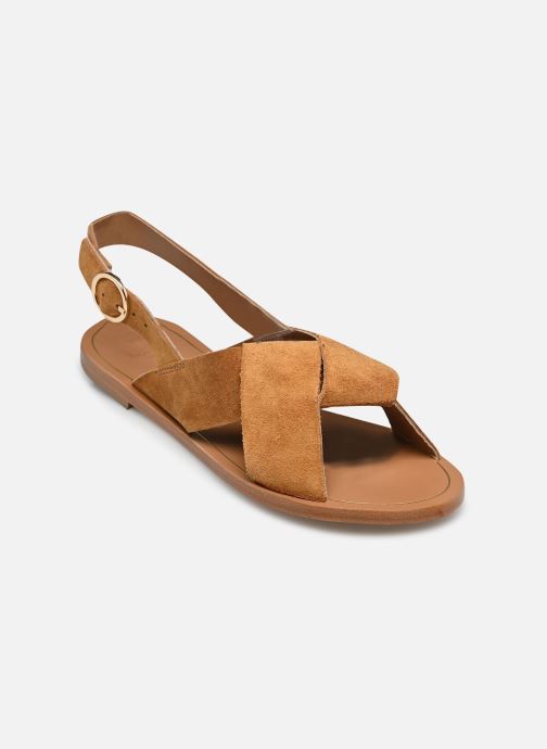 Odaje Sandales plates Paloma femme marron