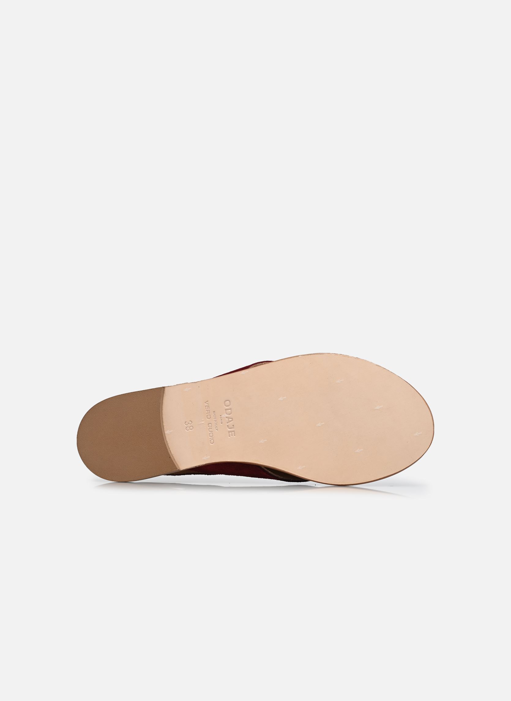 Flache Sandalen Paloma damen rot Odaje Flache Sandalen Paloma damen rot SUÈDE POURPRE