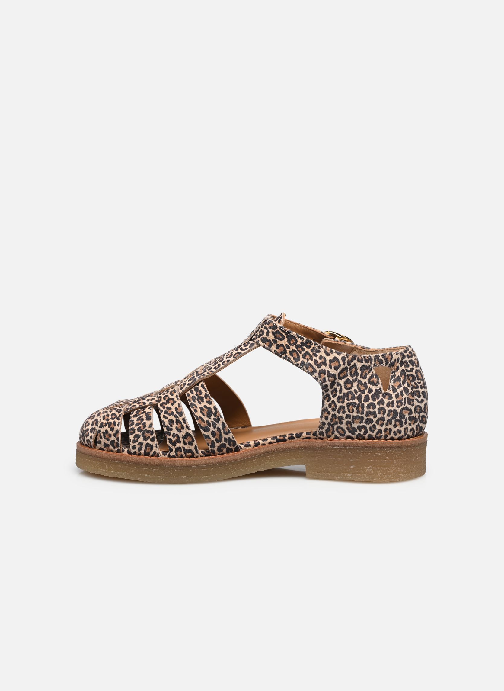 Flache Sandalen Charlie damen braun Odaje Flache Sandalen Charlie damen braun CUIR LÉOPARD