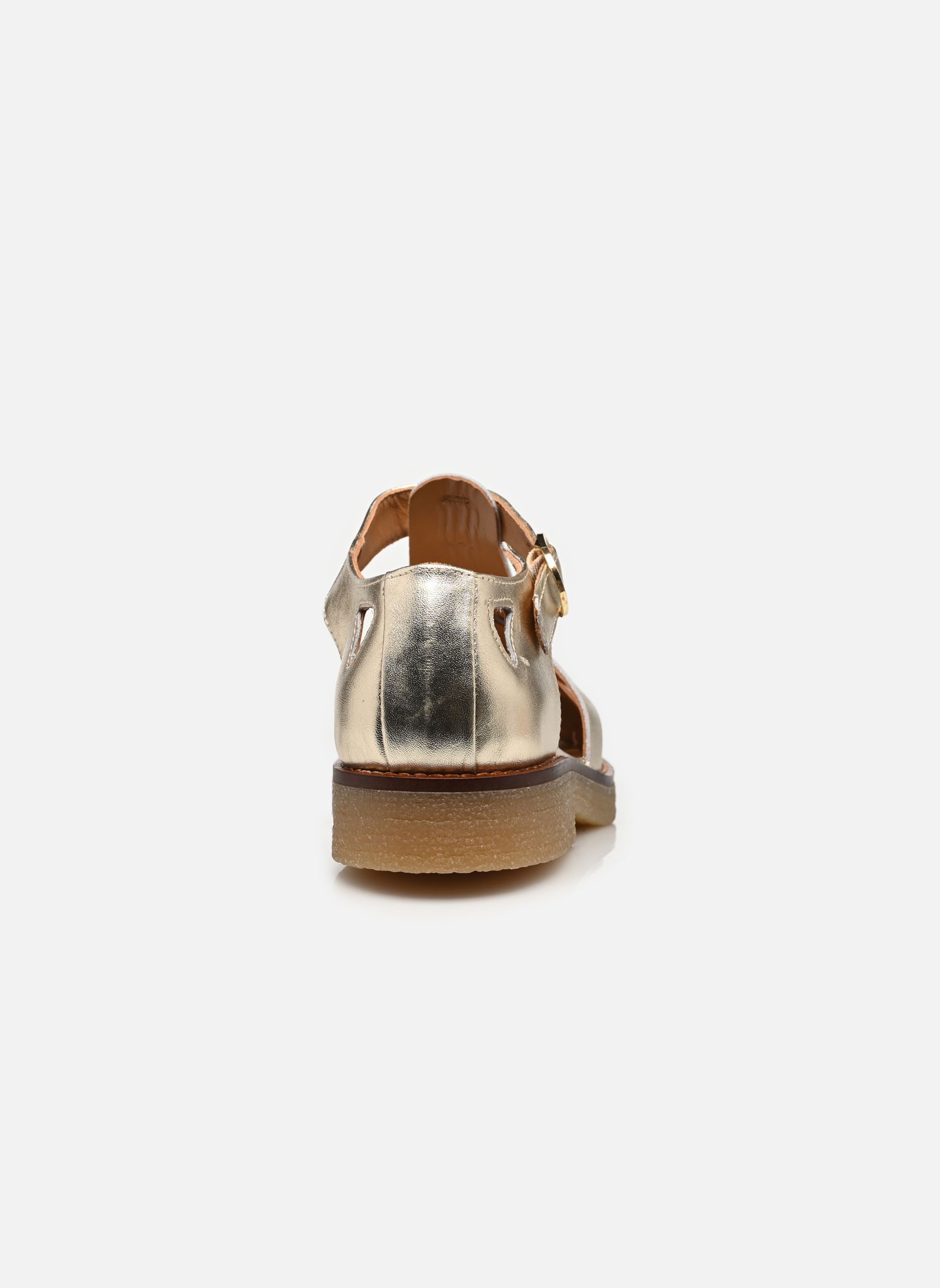 Platte sandalen Charlie dames goud en brons Odaje Platte sandalen Charlie dames goud en brons CUIR DORÉ