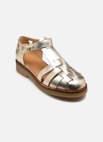 Platte sandalen Charlie dames goud en brons Odaje Platte sandalen Charlie dames goud en brons CUIR DORÉ