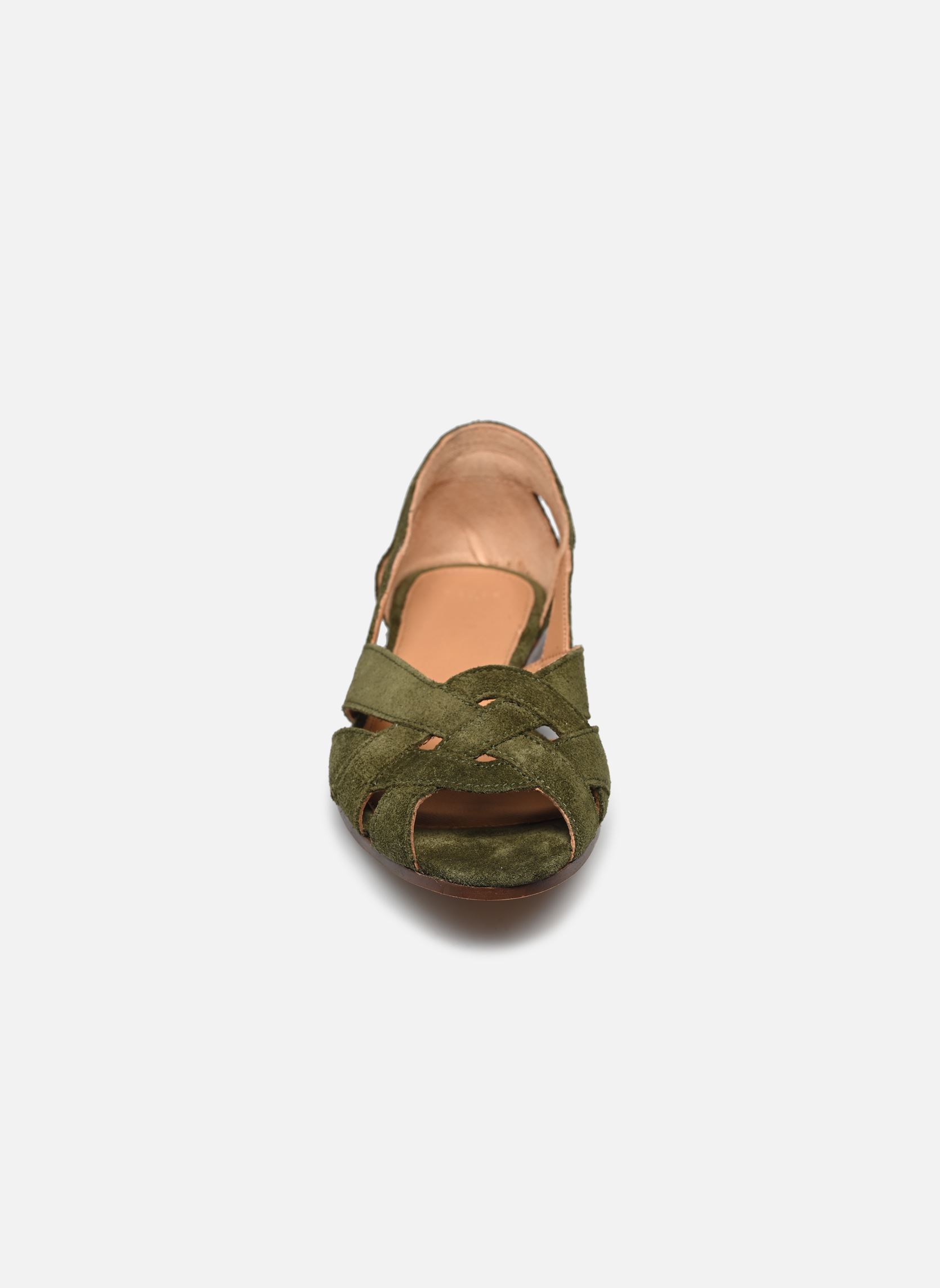 Sandalias planas Clémentine mujer verde Odaje Sandalias planas Clémentine mujer verde SUÈDE KAKI