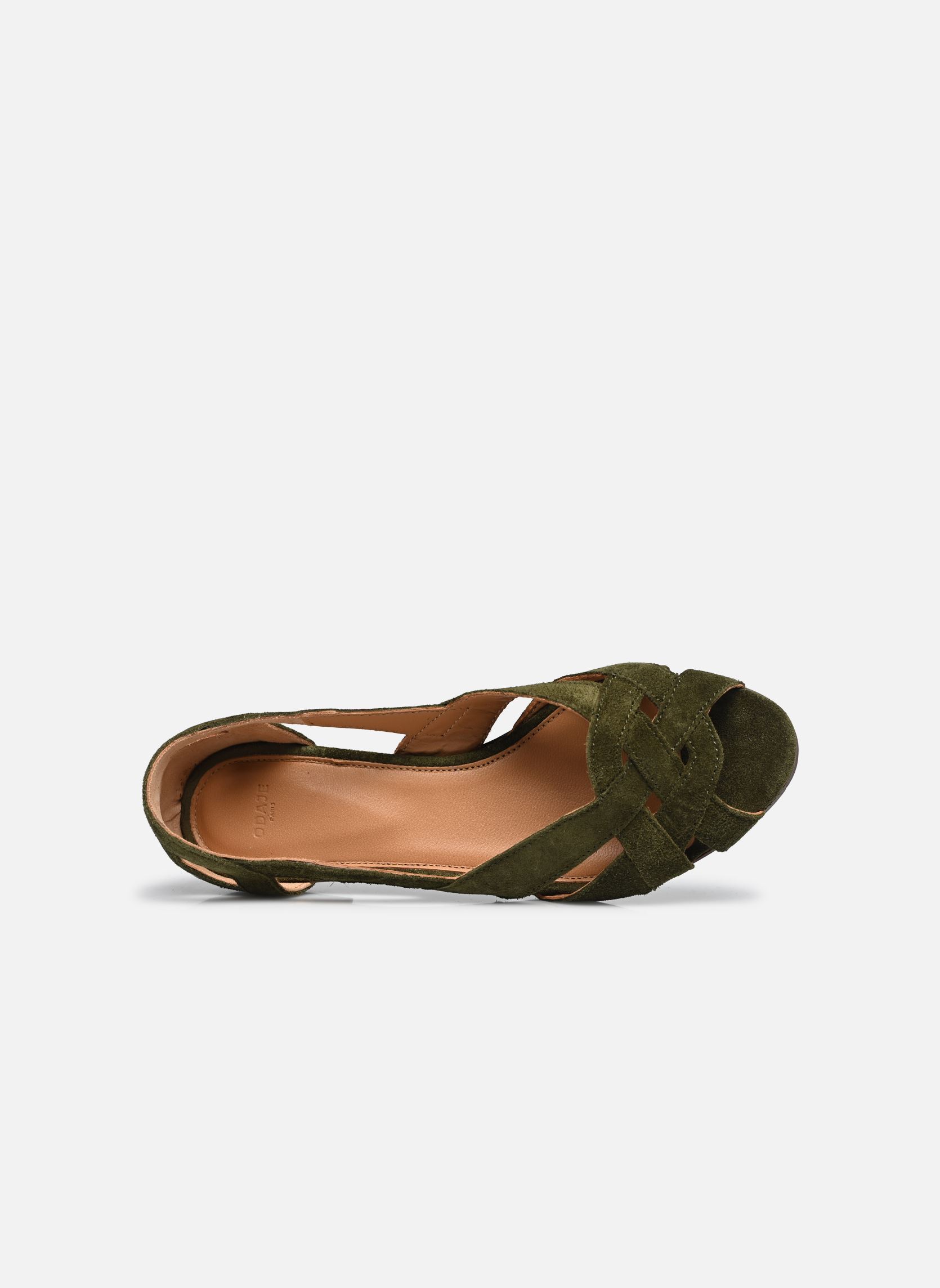 Sandalias planas Clémentine mujer verde Odaje Sandalias planas Clémentine mujer verde SUÈDE KAKI