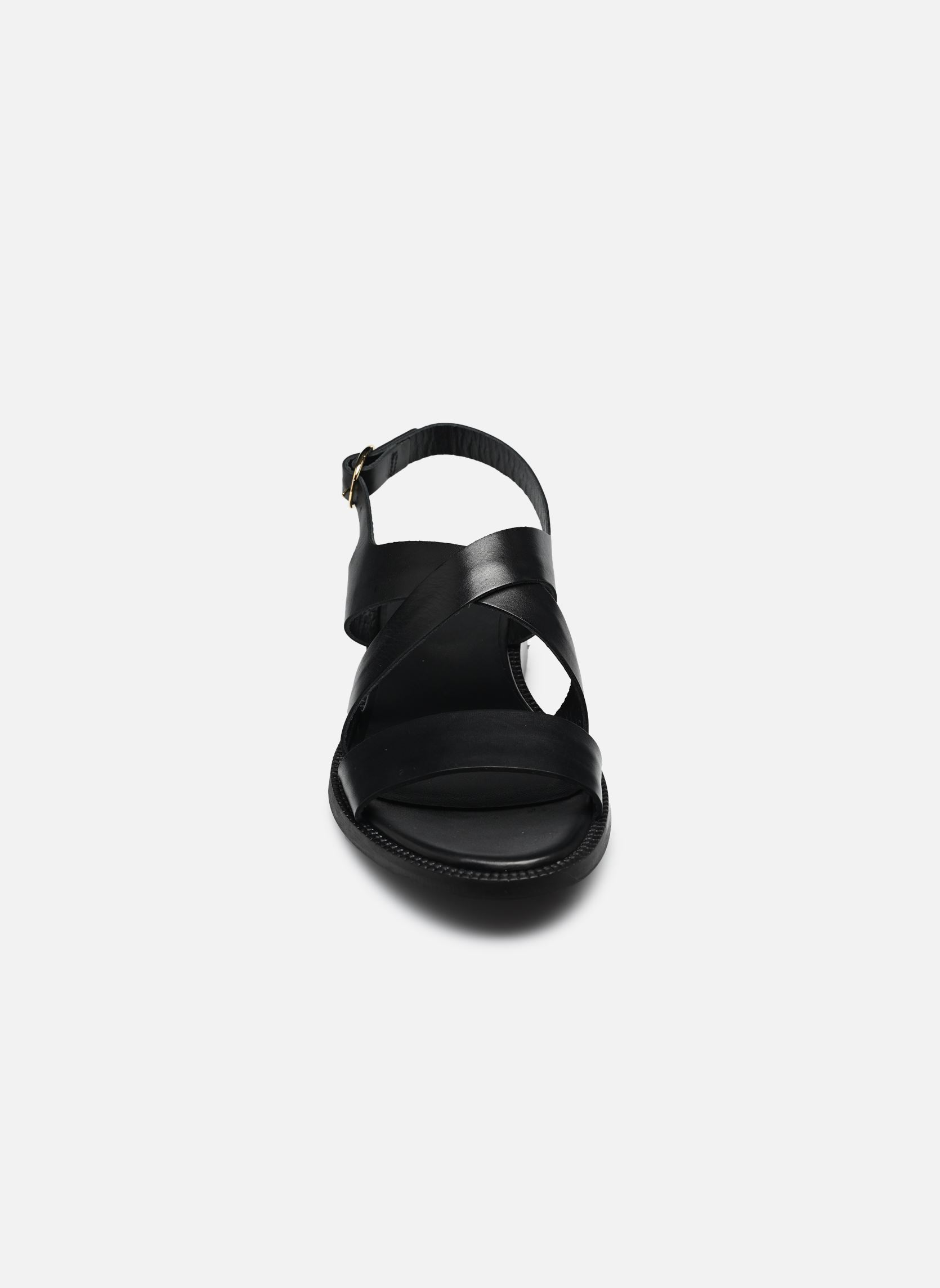 Flache Sandalen Iris damen schwarz Odaje Flache Sandalen Iris damen schwarz CUIR NOIR