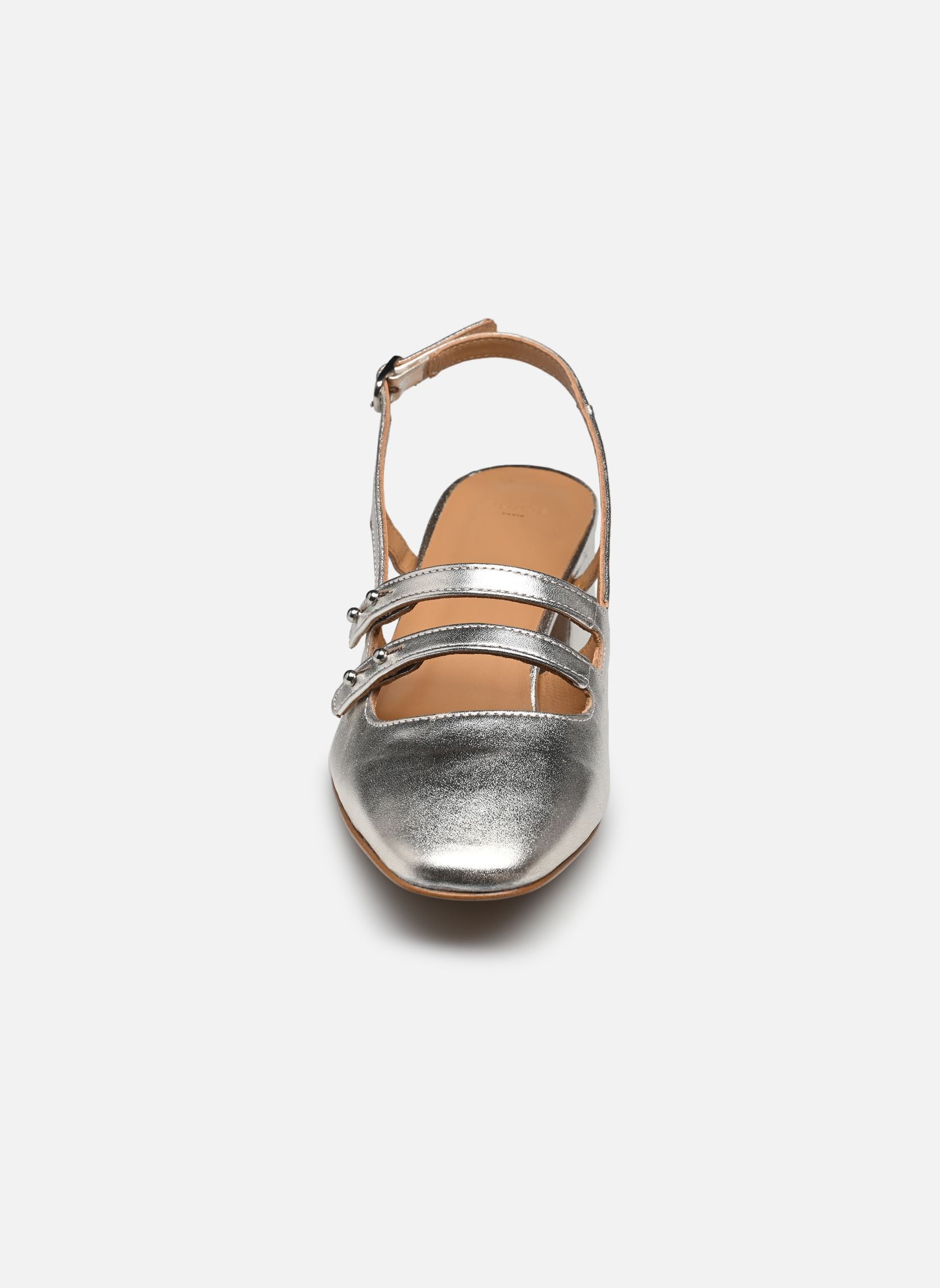 Pumps mit Riemchen Soline damen silber Odaje Pumps mit Riemchen Soline damen silber CUIR PLISSÉ ARGENTÉ