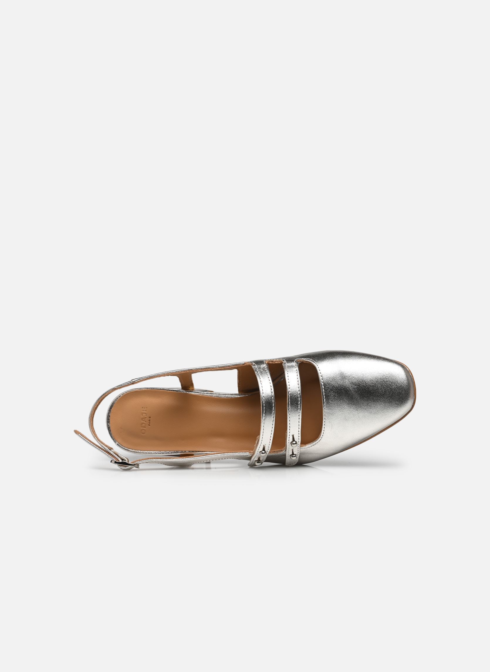 Pumps mit Riemchen Soline damen silber Odaje Pumps mit Riemchen Soline damen silber CUIR PLISSÉ ARGENTÉ