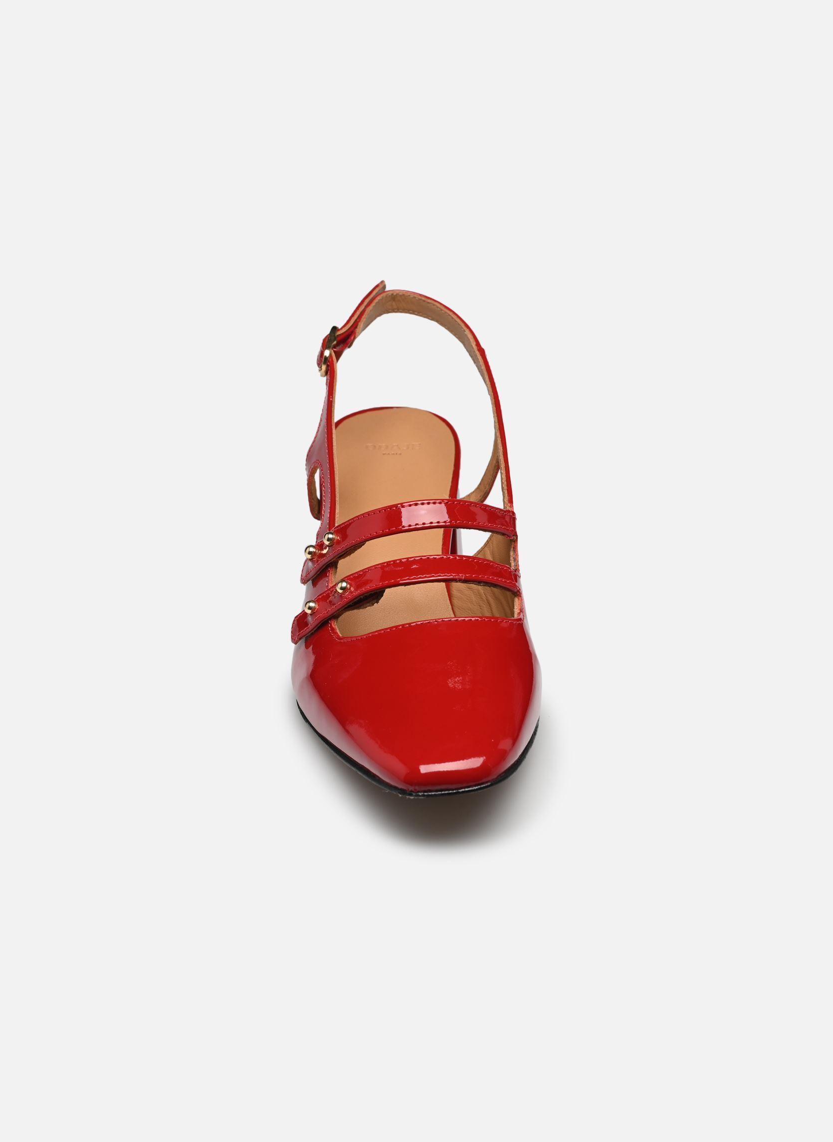 Escarpins à brides Soline femme rouge Odaje Escarpins à brides Soline femme rouge CUIR VERNI ROUGE
