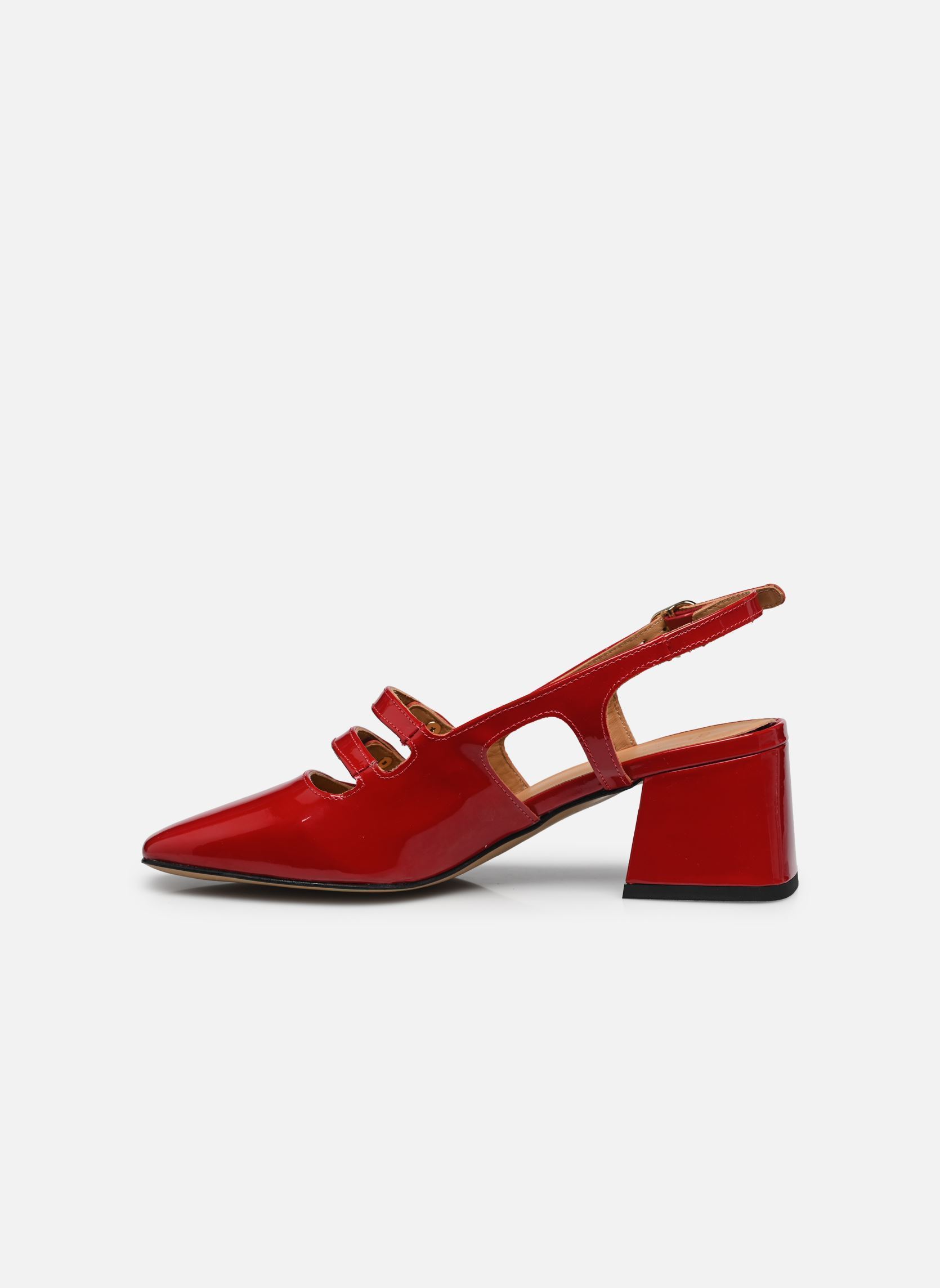 Escarpins à brides Soline femme rouge Odaje Escarpins à brides Soline femme rouge CUIR VERNI ROUGE