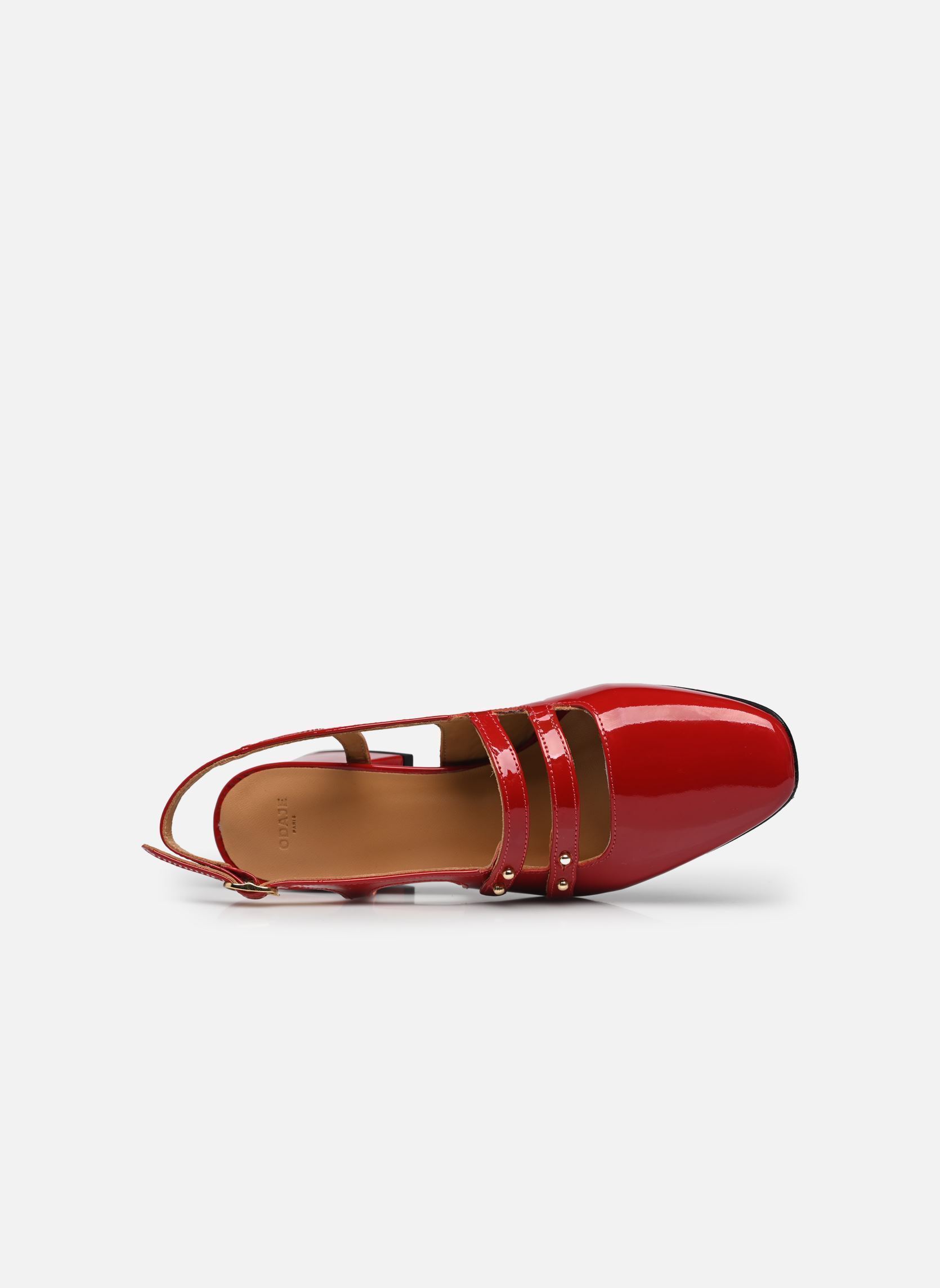 Escarpins à brides Soline femme rouge Odaje Escarpins à brides Soline femme rouge CUIR VERNI ROUGE