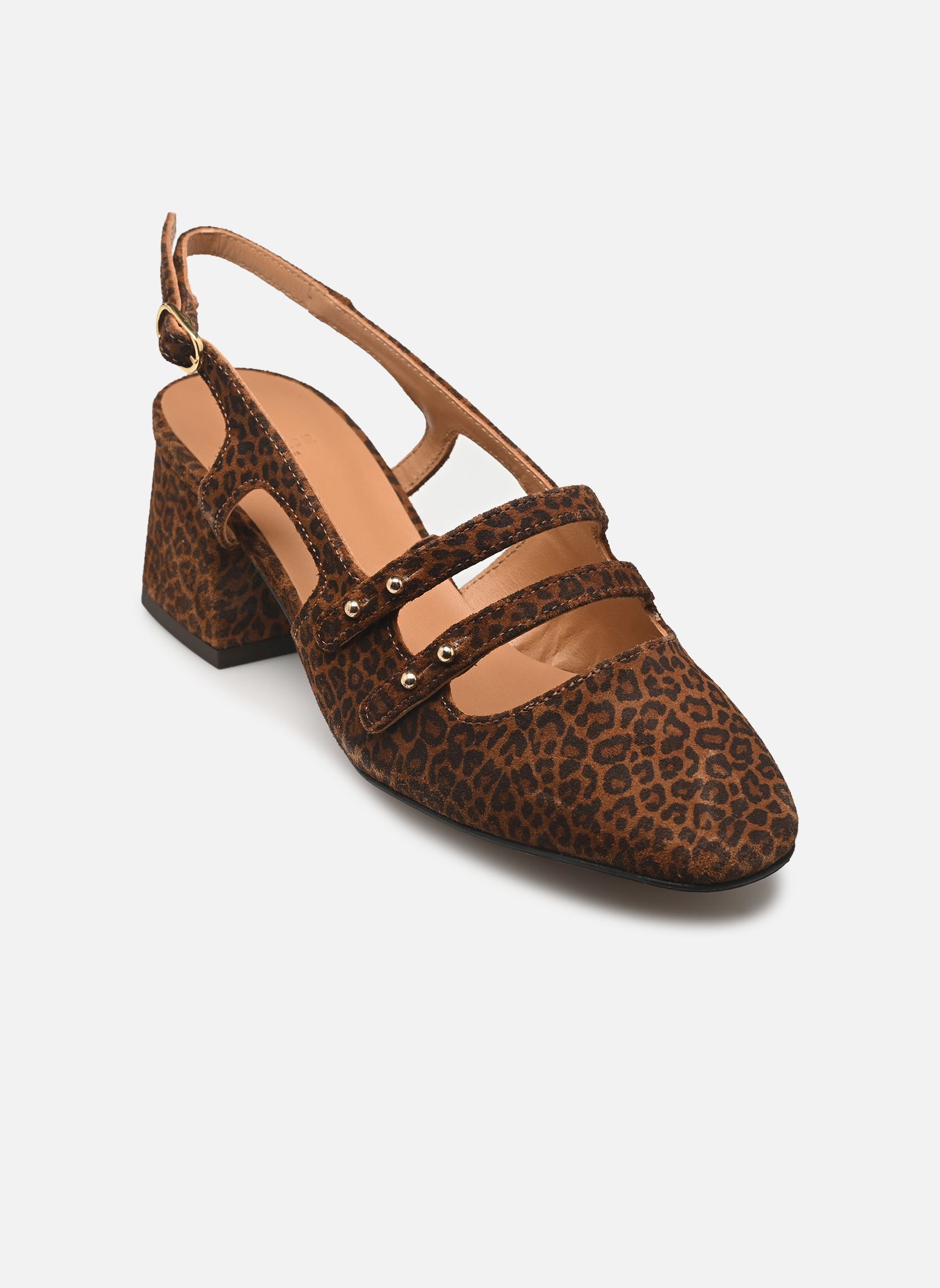 Slingback pumps Soline dames bruin Odaje Slingback pumps Soline dames bruin SUÈDE LÉO