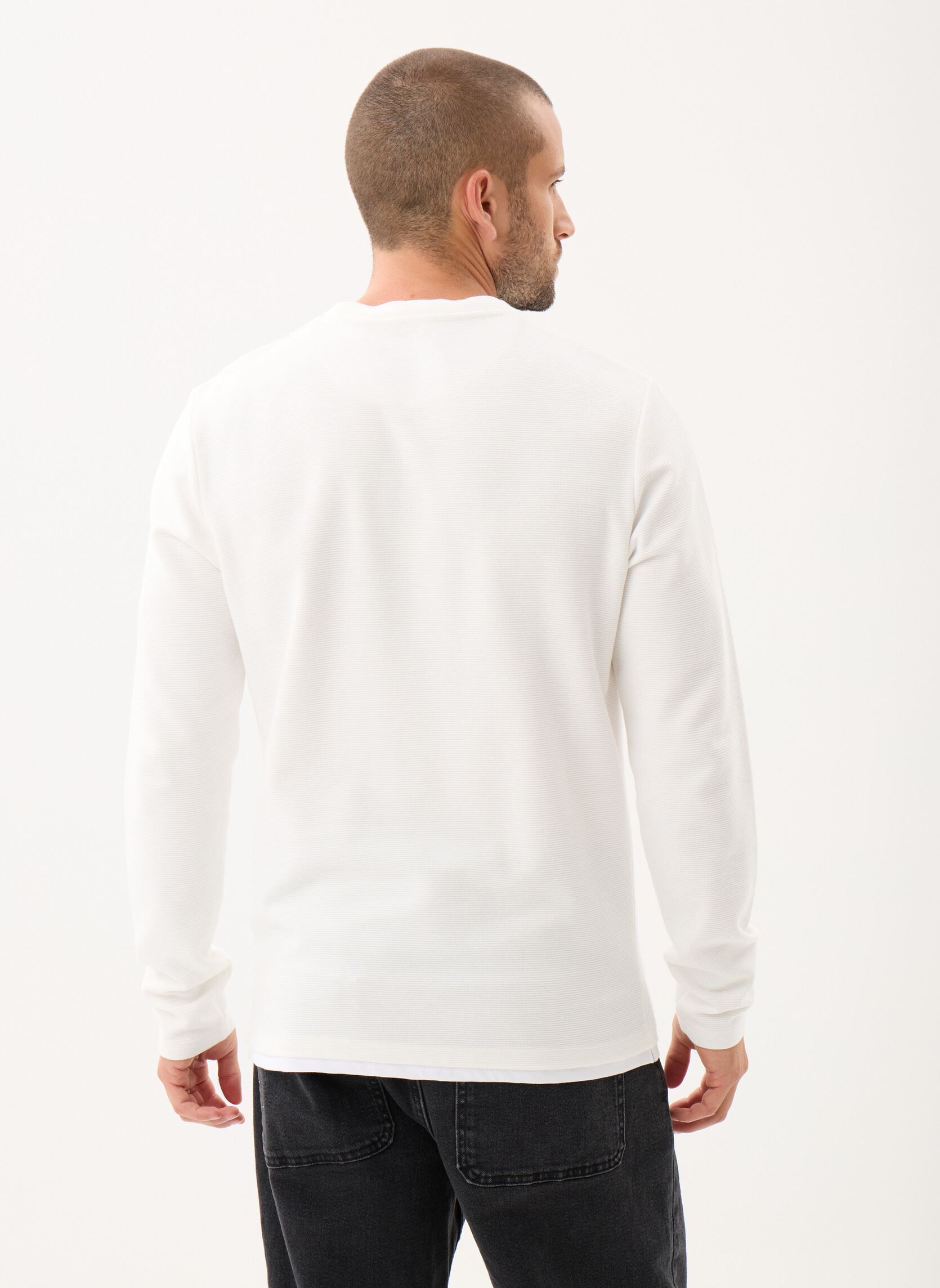 Tee-shirts manches longues TURIN homme blanc Marvin&Co Tee-shirts manches longues TURIN homme blanc COCONUT MILK