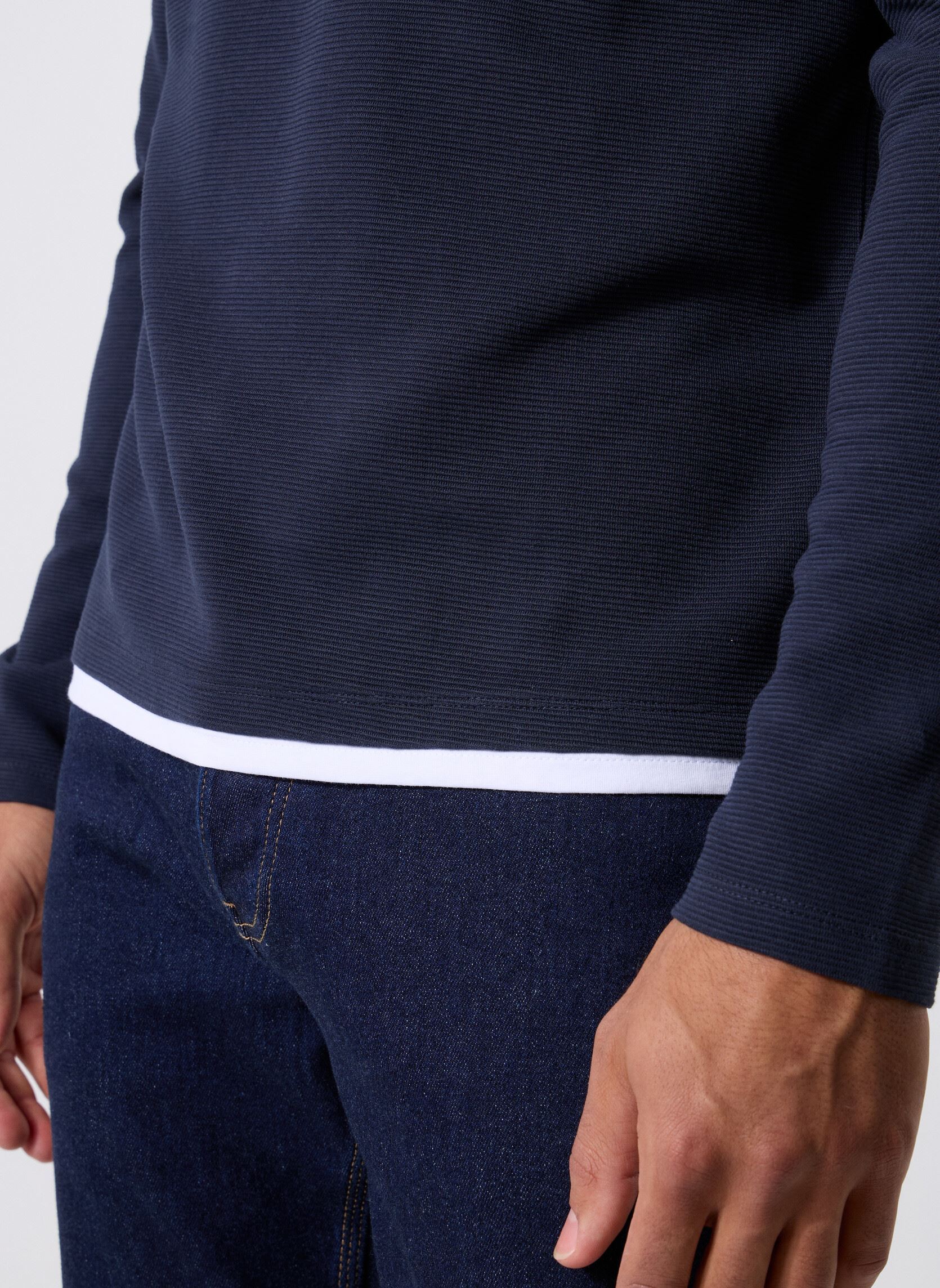 Tee-shirts manches longues TURIN homme bleu Marvin&Co Tee-shirts manches longues TURIN homme bleu SKY CAPTAIN