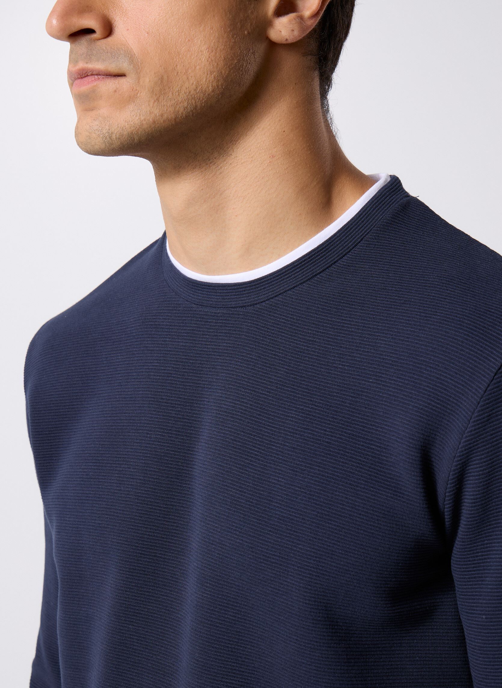Tee-shirts manches longues TURIN homme bleu Marvin&Co Tee-shirts manches longues TURIN homme bleu SKY CAPTAIN