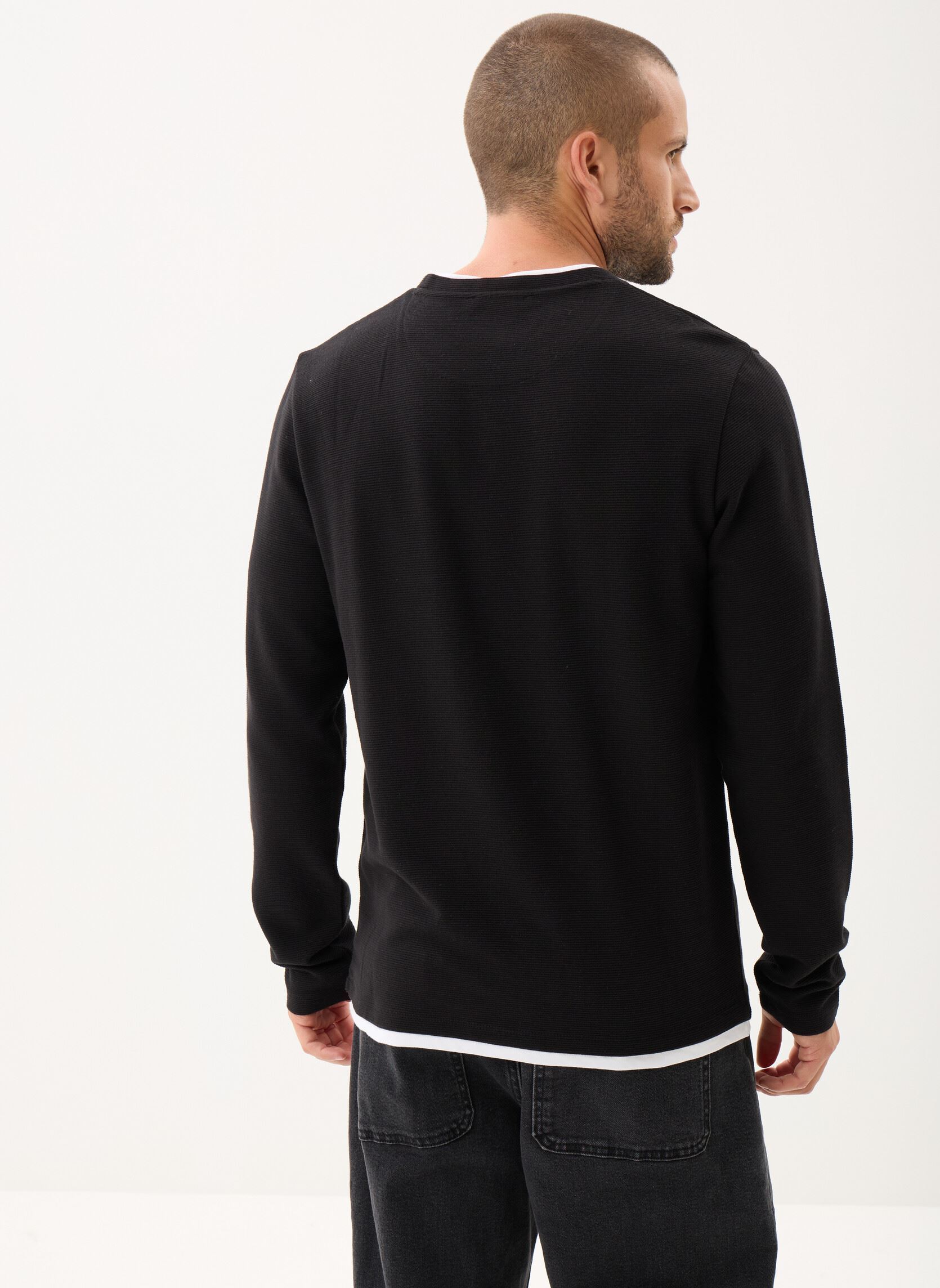 Langarm-T-Shirts TURIN herren schwarz Marvin&Co Langarm-T-Shirts TURIN herren schwarz BLACK BEAUTY