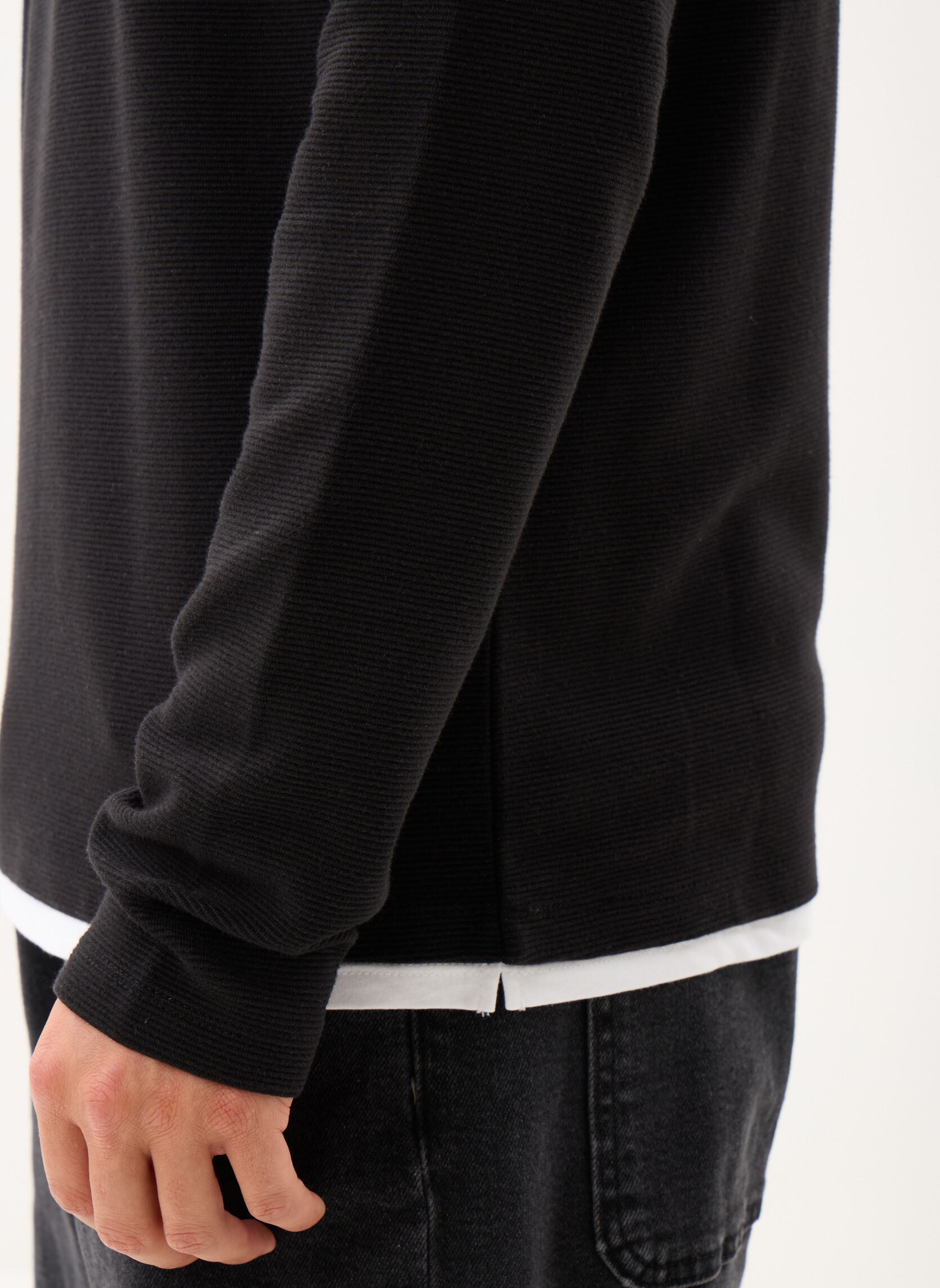 Langarm-T-Shirts TURIN herren schwarz Marvin&Co Langarm-T-Shirts TURIN herren schwarz BLACK BEAUTY