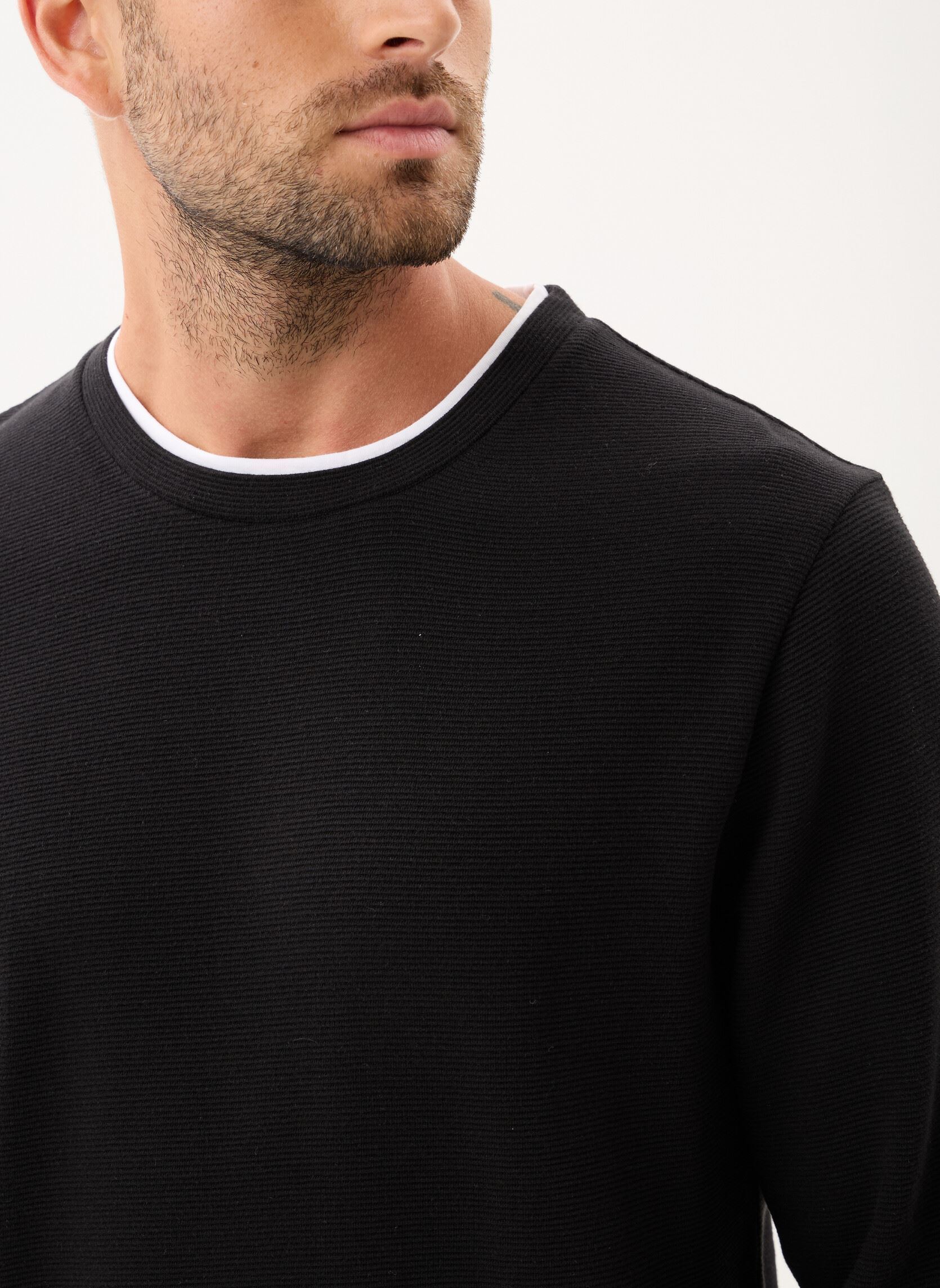 Langarm-T-Shirts TURIN herren schwarz Marvin&Co Langarm-T-Shirts TURIN herren schwarz BLACK BEAUTY