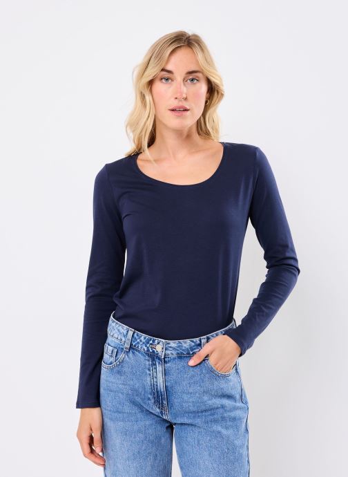 MADE BY Tee-shirts manches longues TESS femme bleu