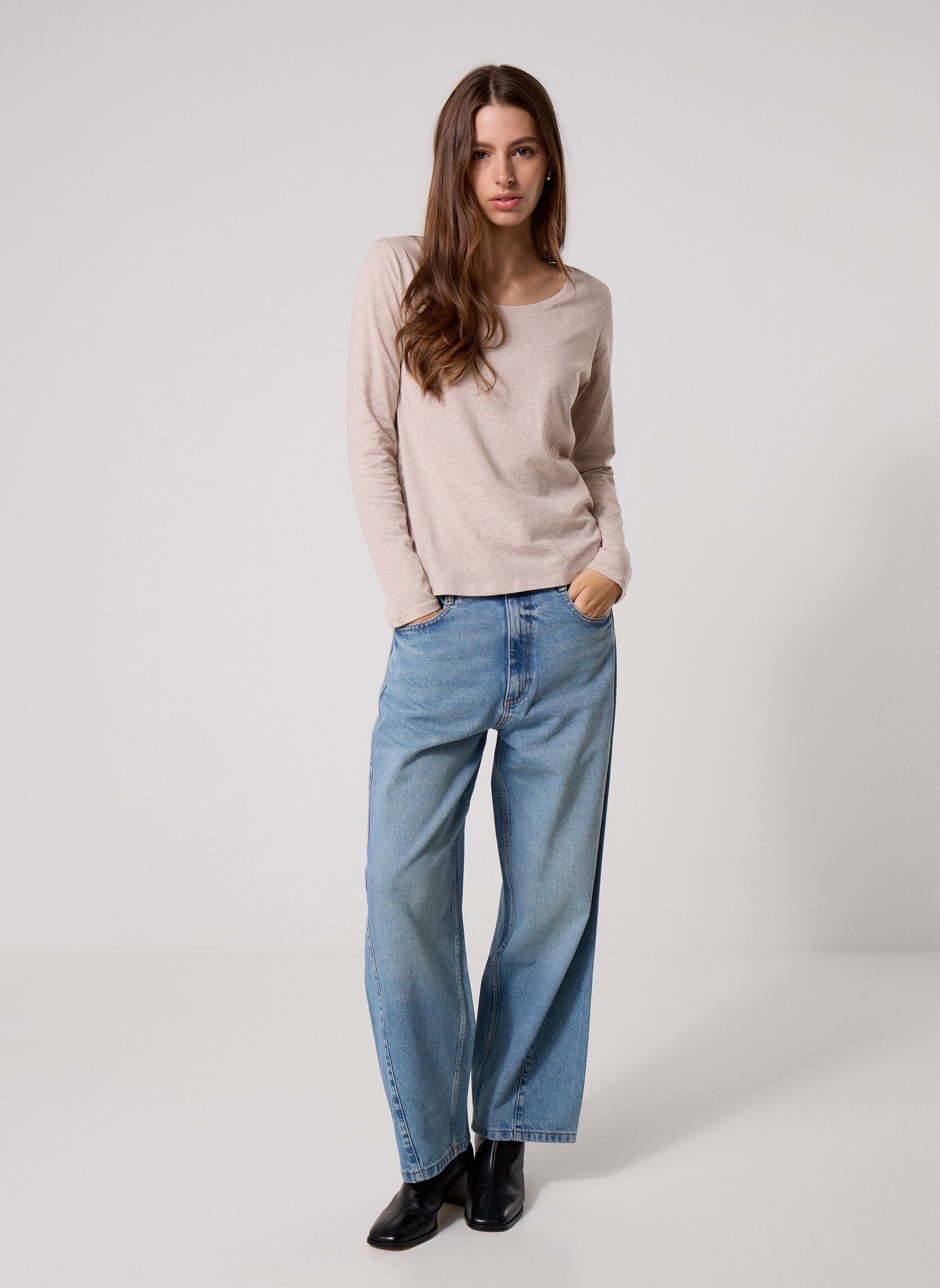 Tee-shirts TESSINE femme beige MADE BY Tee-shirts TESSINE femme beige MELANGE BEIGE