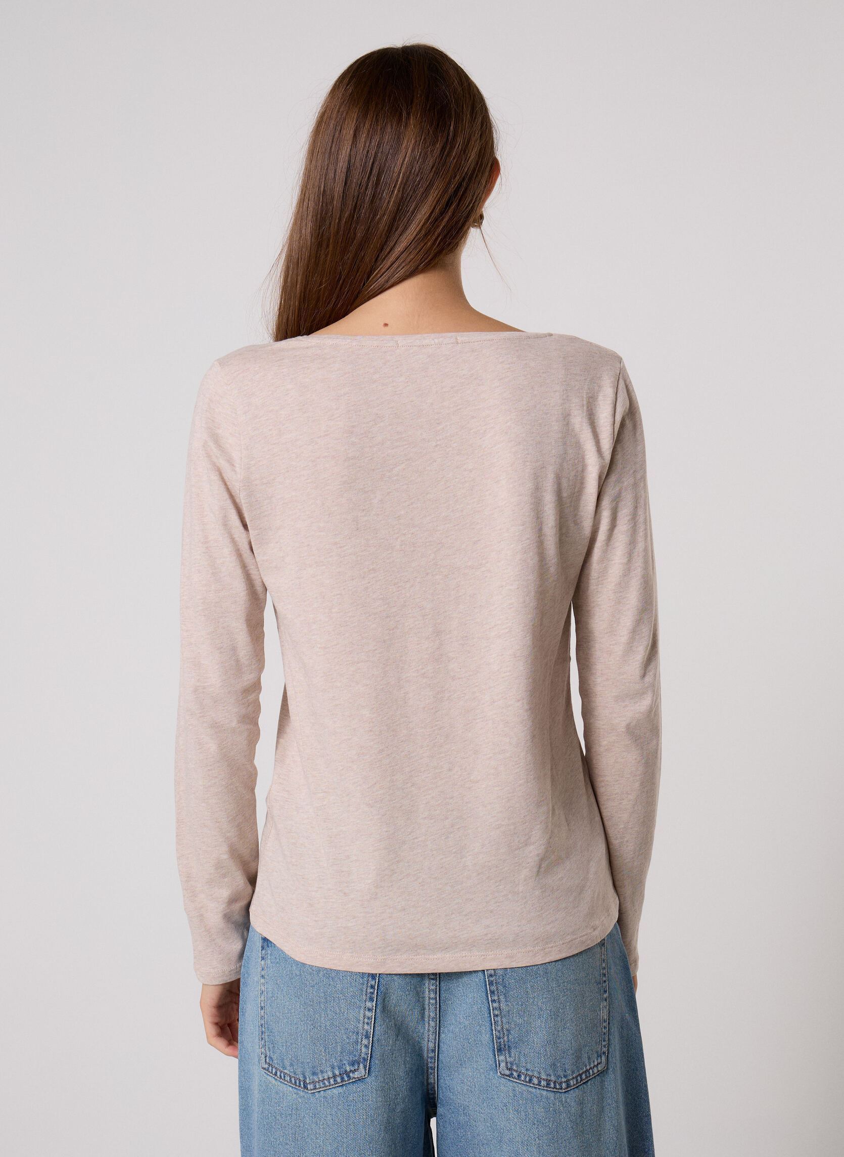 Tee-shirts TESSINE femme beige MADE BY Tee-shirts TESSINE femme beige MELANGE BEIGE