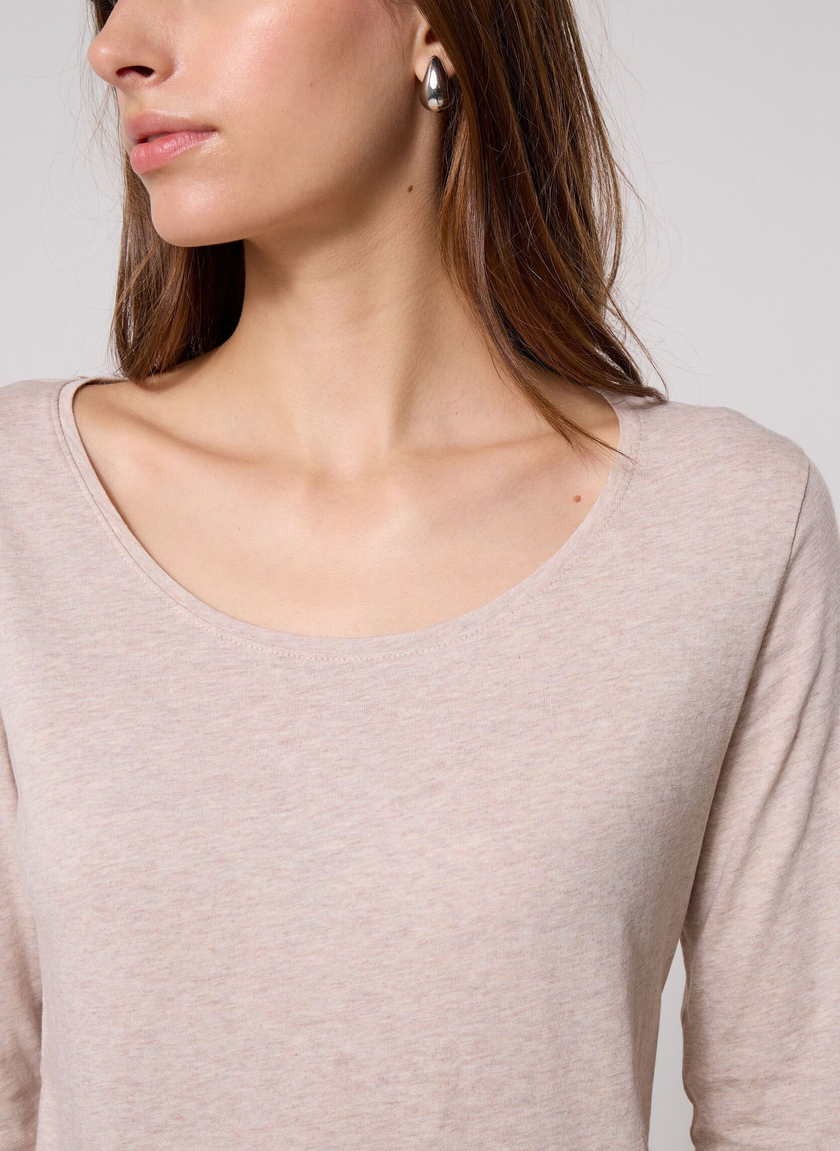 Tee-shirts TESSINE femme beige MADE BY Tee-shirts TESSINE femme beige MELANGE BEIGE