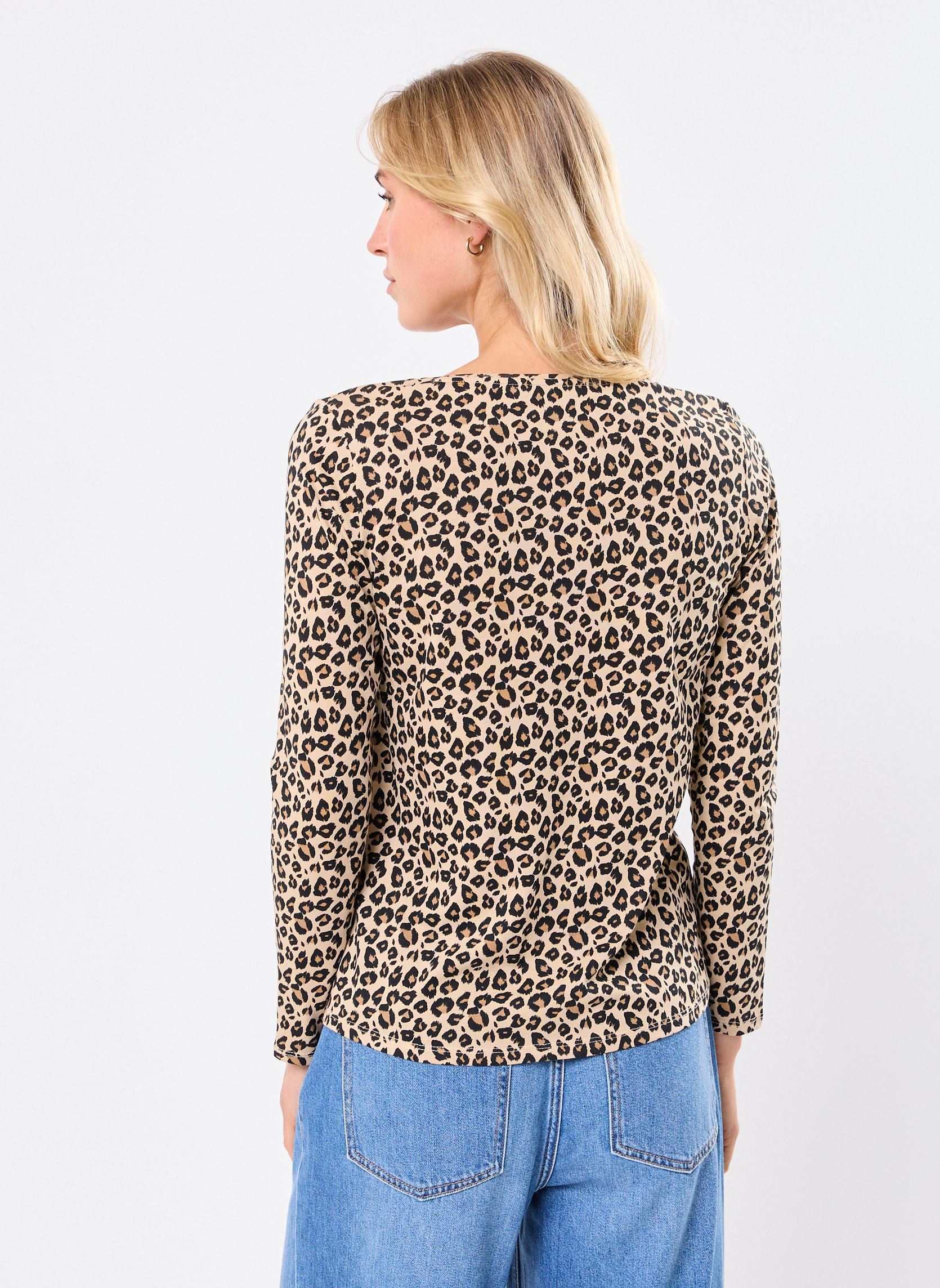 Tee-shirts manches longues TESSLEO femme beige MADE BY Tee-shirts manches longues TESSLEO femme beige IMP_LEOPARD SMALL_BEIGE