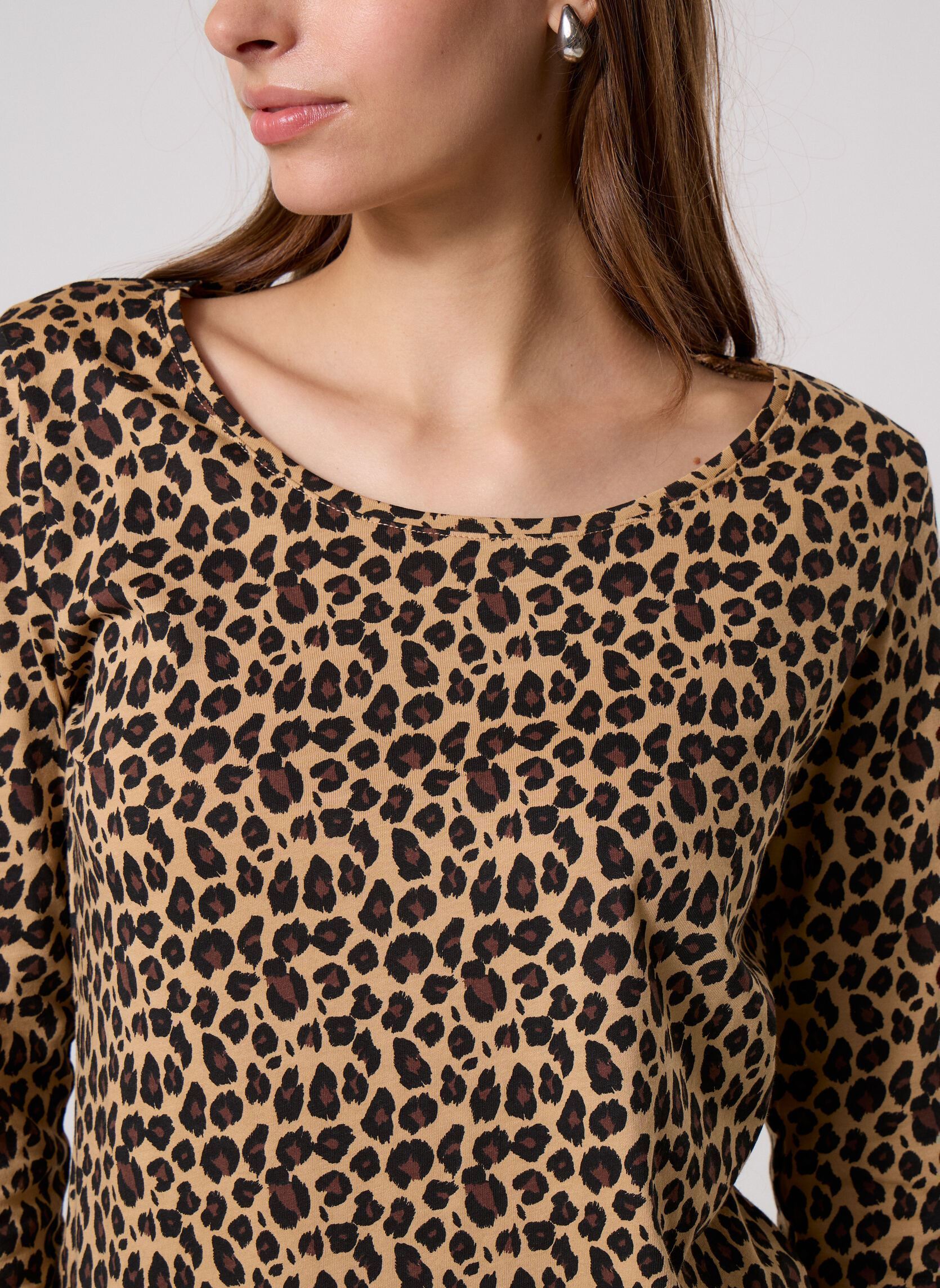 Tee-shirts TESSLEO femme beige MADE BY Tee-shirts TESSLEO femme beige IMP_LEOPARD SMALL_TANNIN