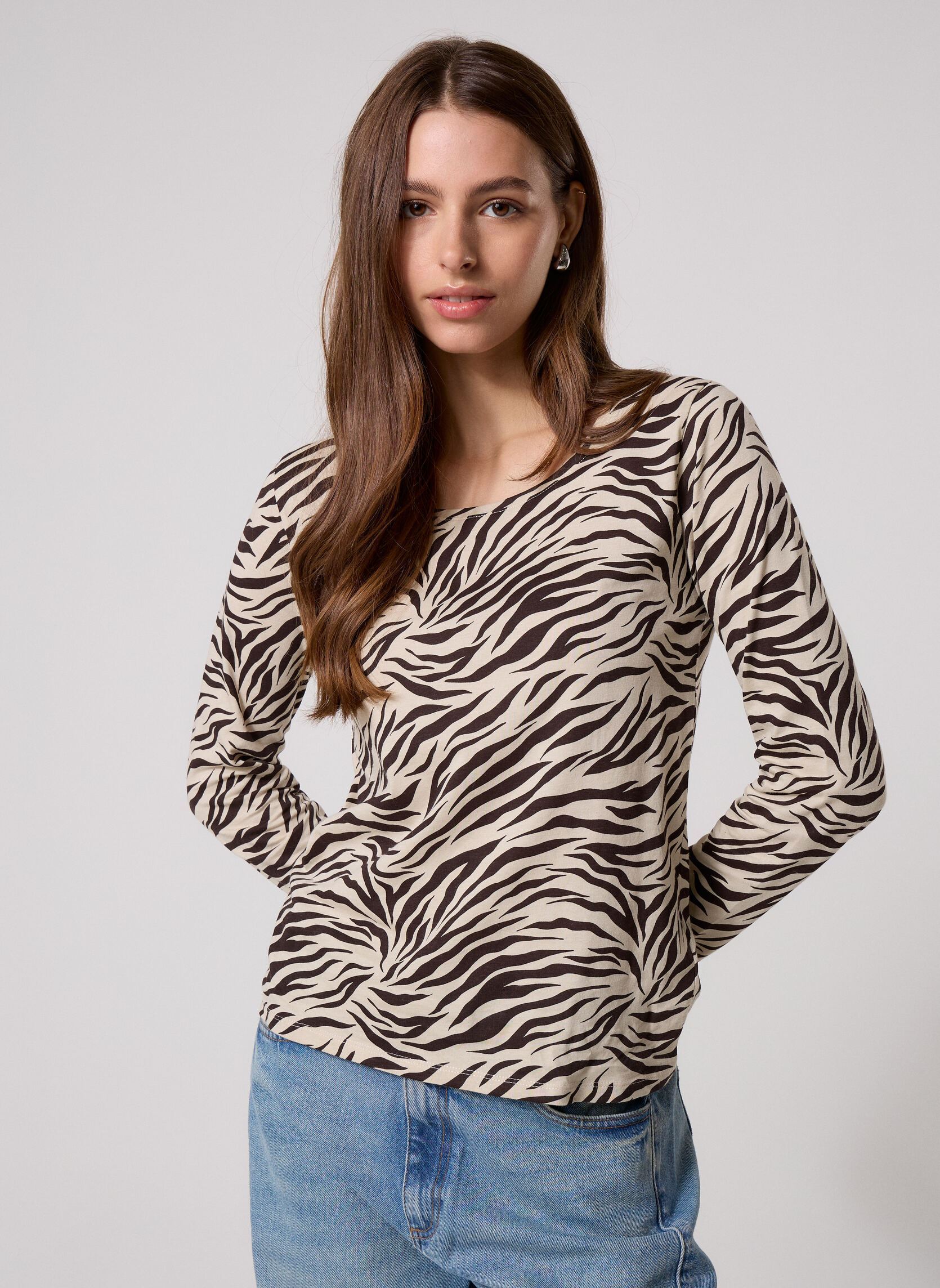 Tee-shirts TESSLEO femme beige MADE BY Tee-shirts TESSLEO femme beige IMP_ZEBRE VECTEUR_BEIGE