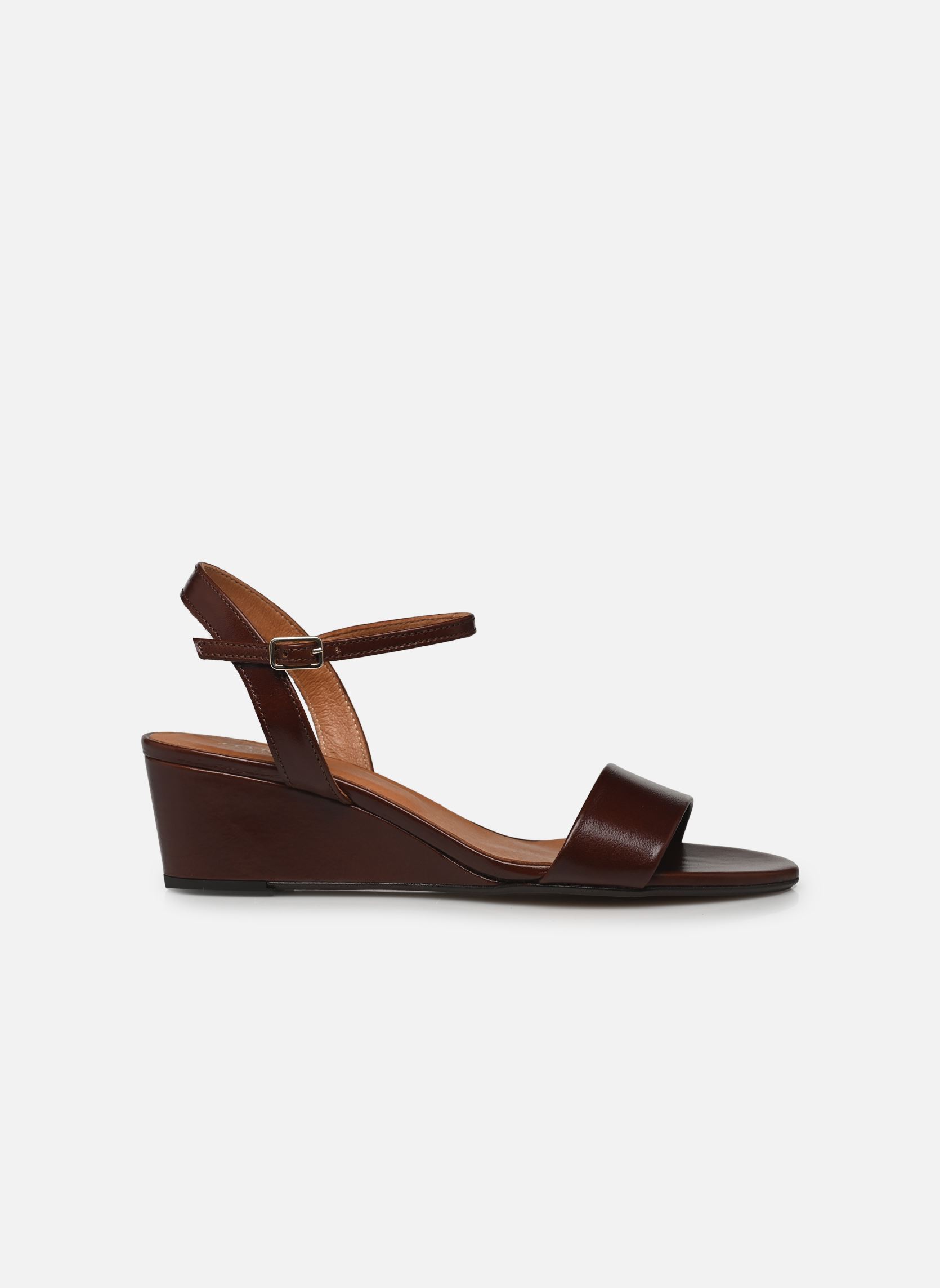 Sandalen met sleehak en plateau AGRUME dames bruin Jonak Sandalen met sleehak en plateau AGRUME dames bruin marron
