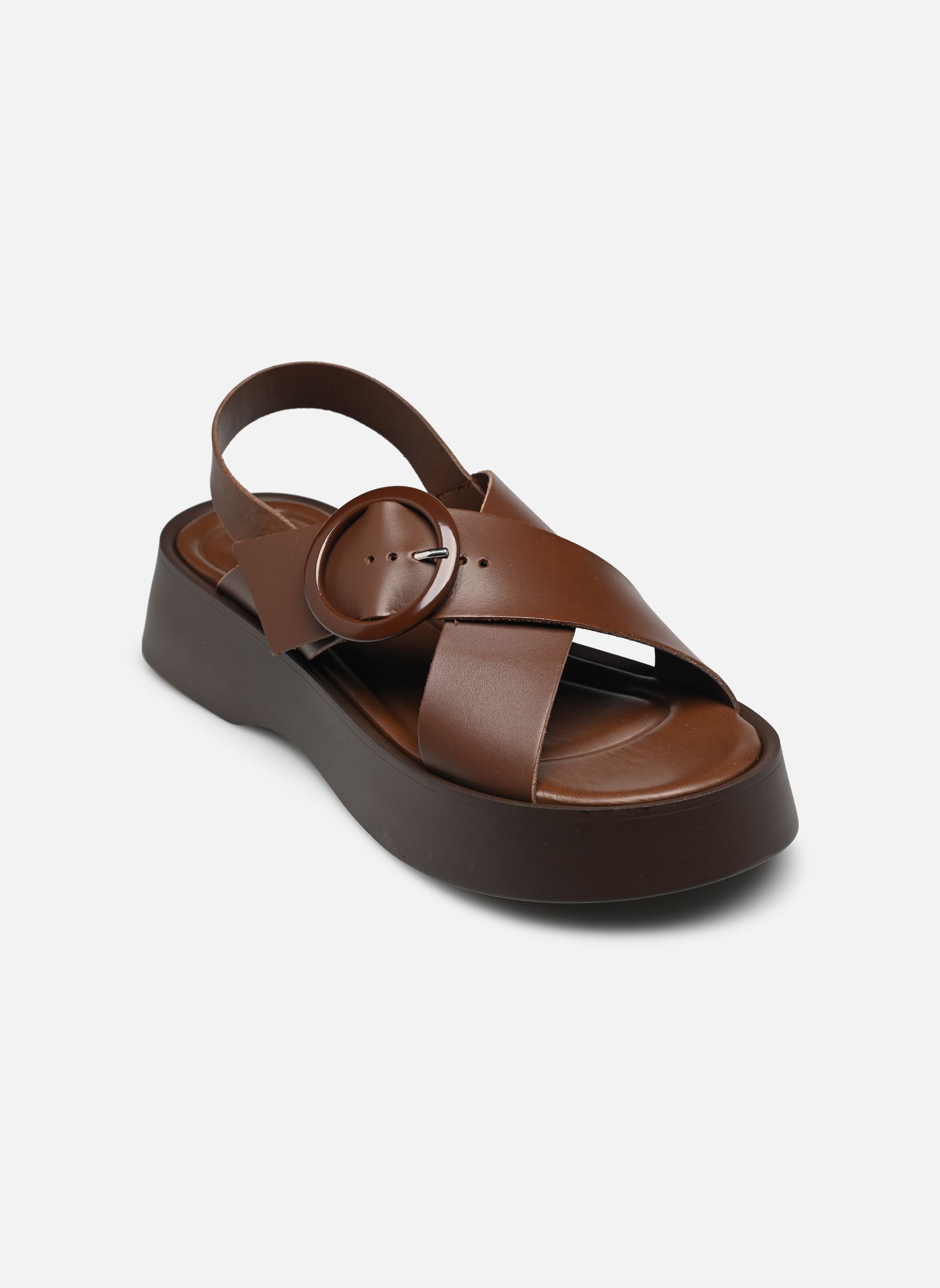 Sandales compensées et plateformes EMILIA femme marron Jonak Sandales compensées et plateformes EMILIA femme marron MARRON FONCÉ